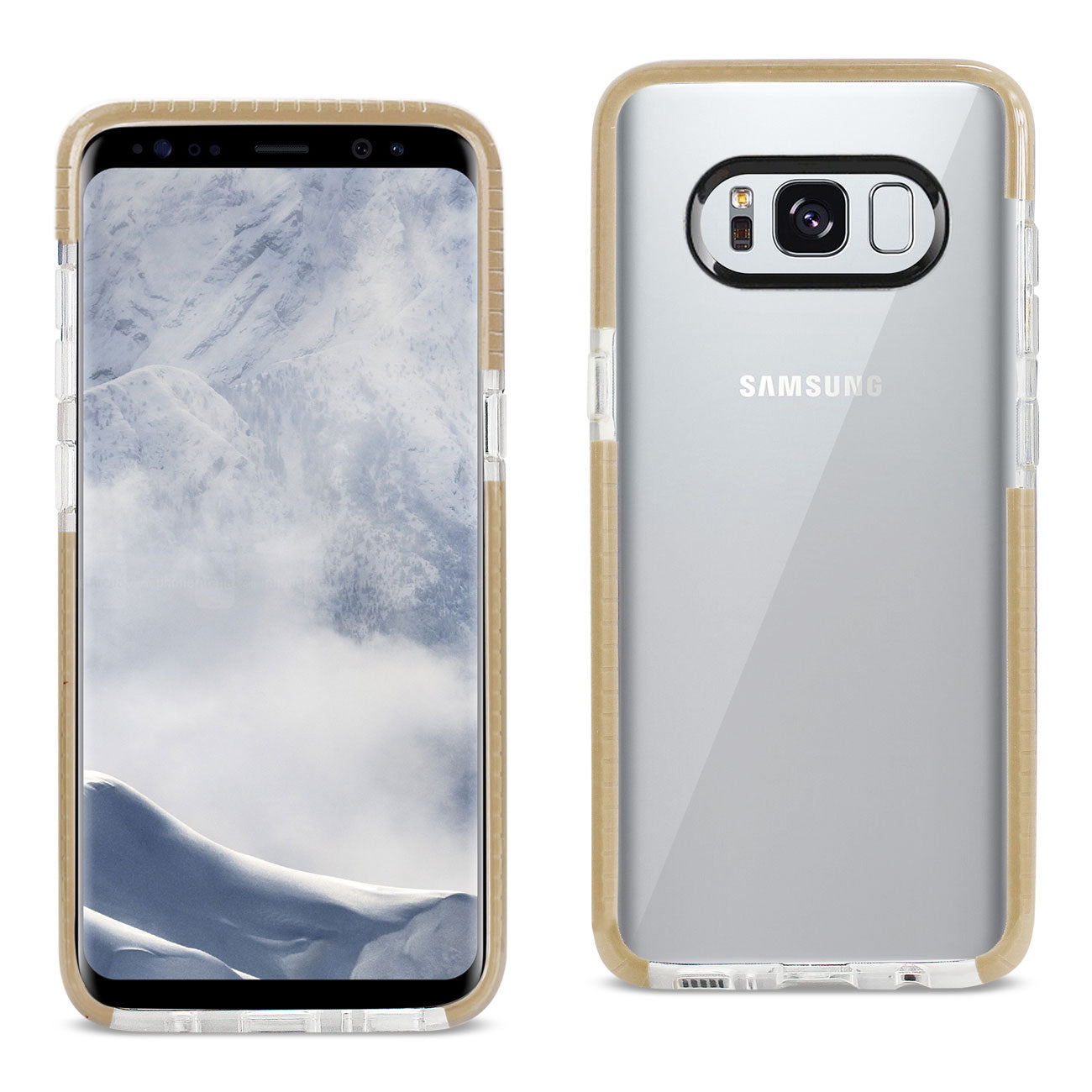Case TPU Soft Transparent Samsung Galaxy S8/ SM Clear Gold Color
