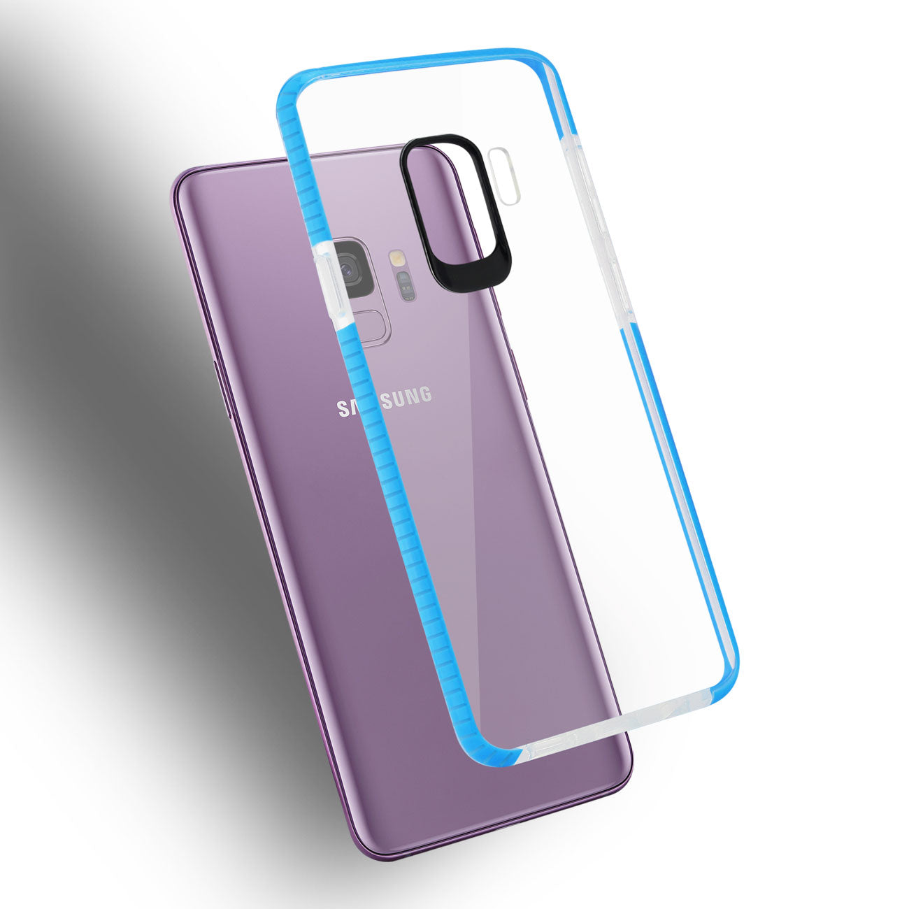Case TPU Transparent Soft Samsung Galaxy S9 Clear Blue Color