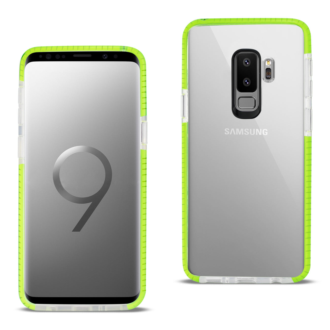 Case TPU Soft Transparent Samsung Galaxy S9 Plus Clear Green Color