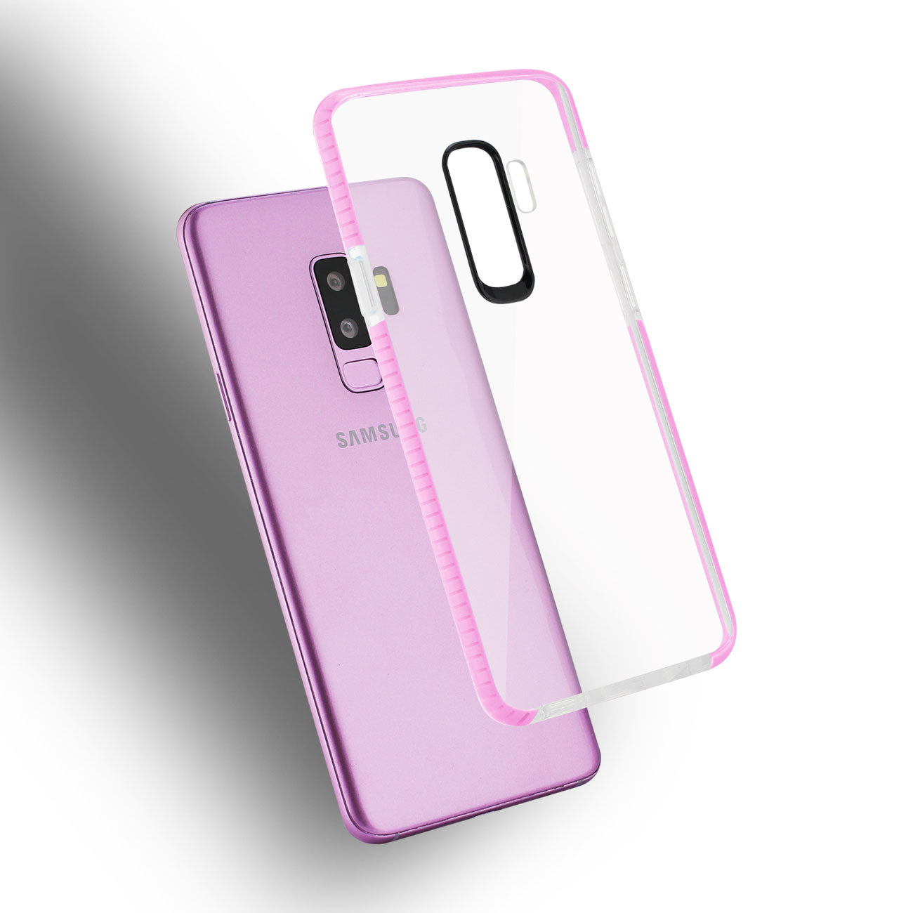 Case TPU Soft Transparent Samsung Galaxy S9 Plus Clear Pink Color