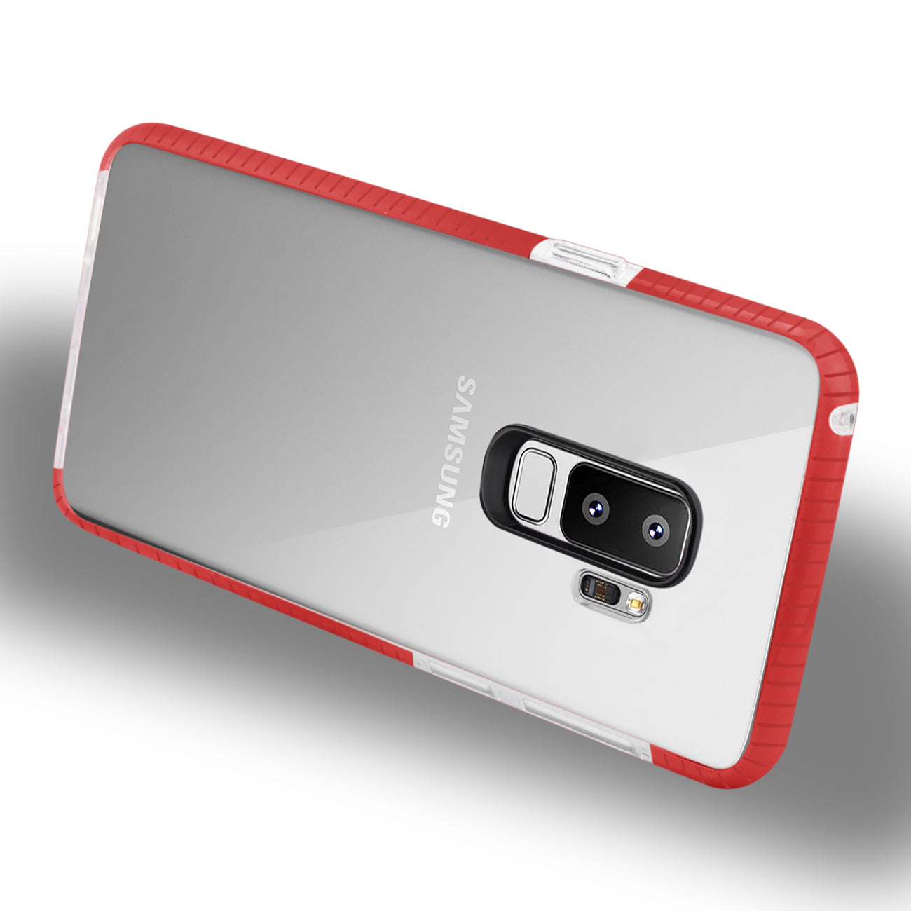 Case TPU Soft Transparent Samsung Galaxy S9 Plus Clear Red Color