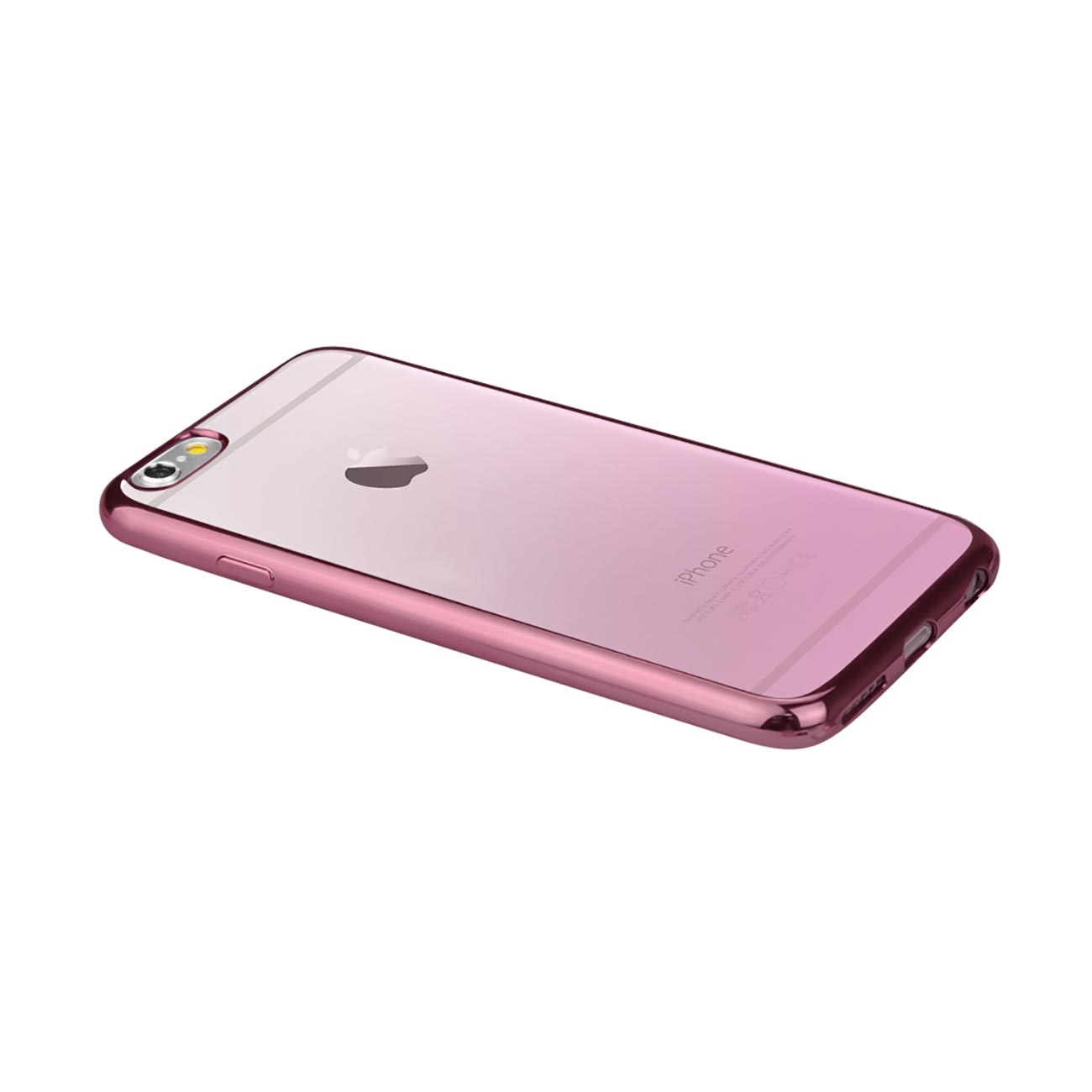 iPhone 6 Plus Frame Gradient Clear Glitter Case In Pink