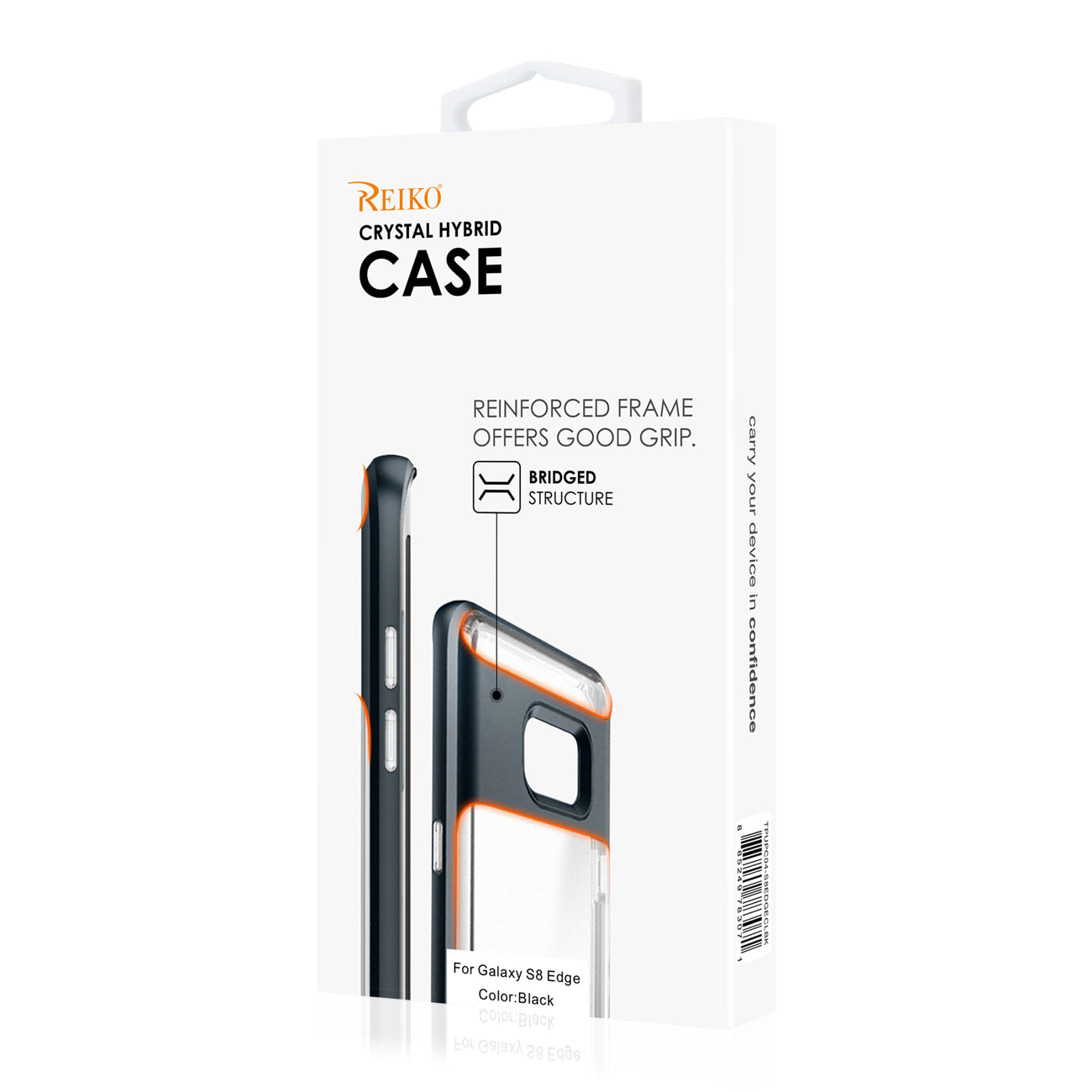 Case Bumper Kickstand Matte Inner Finish Transparent Samsung Galaxy S8 Edge/ S8 Plus Clear Black Color