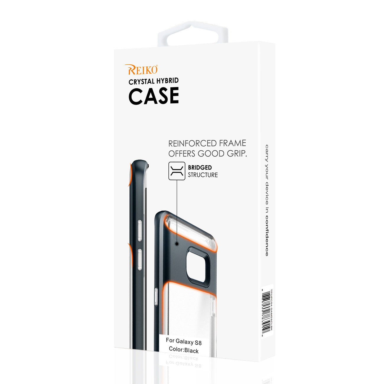 Case Bumper Kickstand Matte Inner Finish Samsung Galaxy S8 Clear Black Color