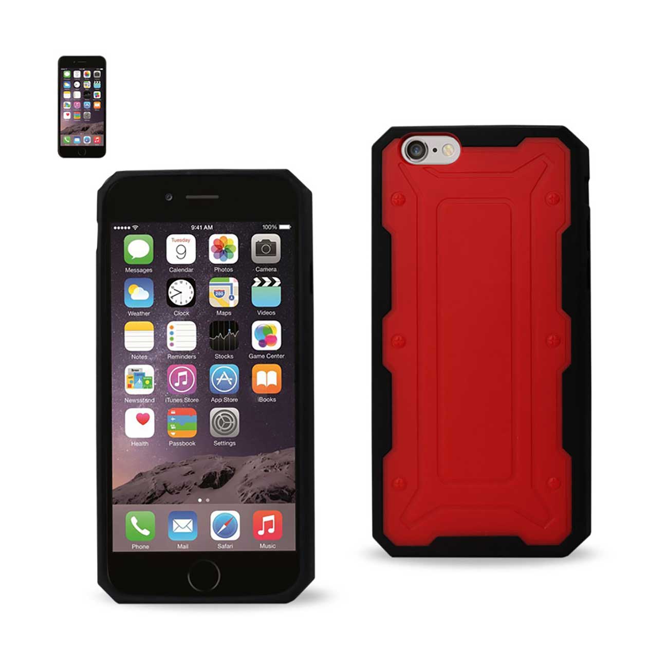 Case Dual Color Transformer iPhone 6 Red Black Color