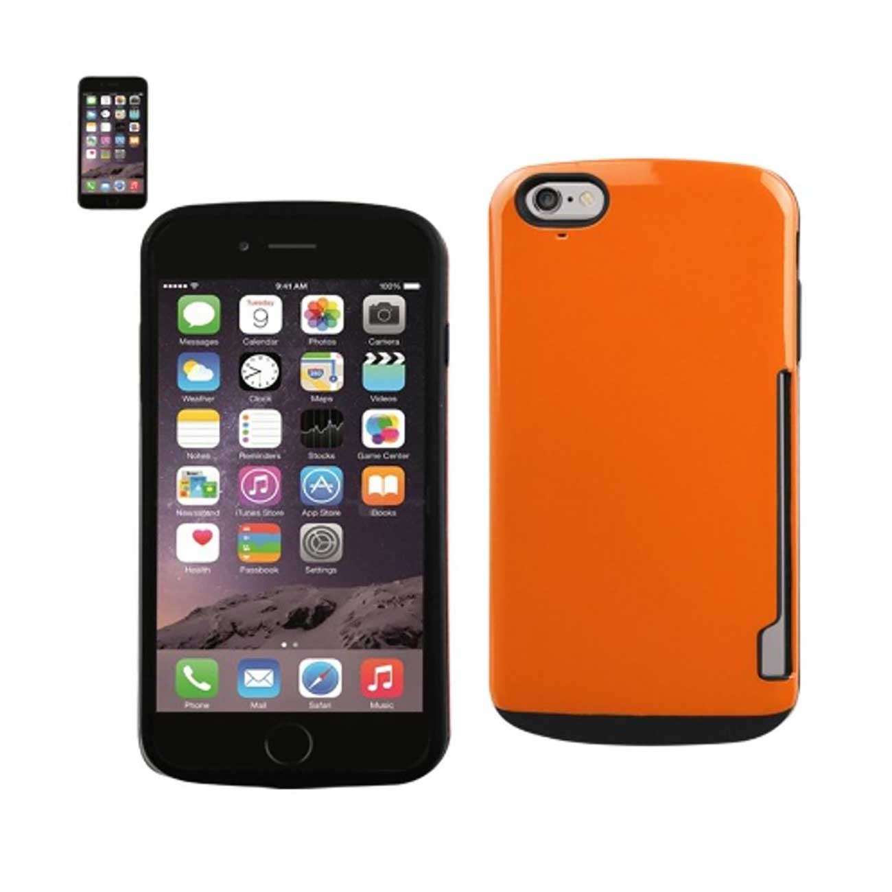 Case Candy Shield With Card Holder iPhone 6 Plus Orange Color