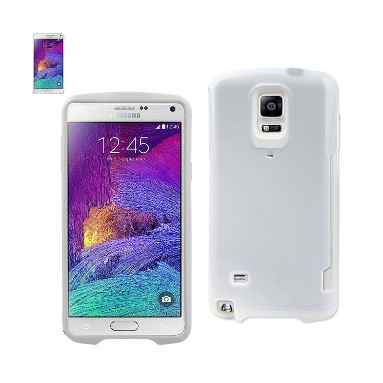 Samsung Galaxy Note 4 Candy Shield Case With Card Holder In White