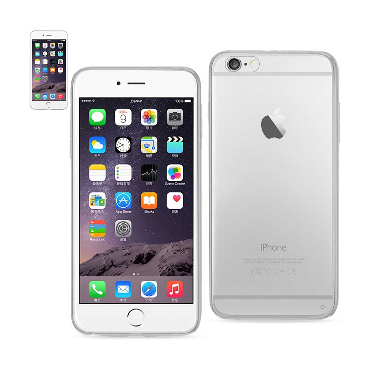 IPHONE 6 PLUS CLEAR BACK FRAME BUMPER CASE IN CLEAR