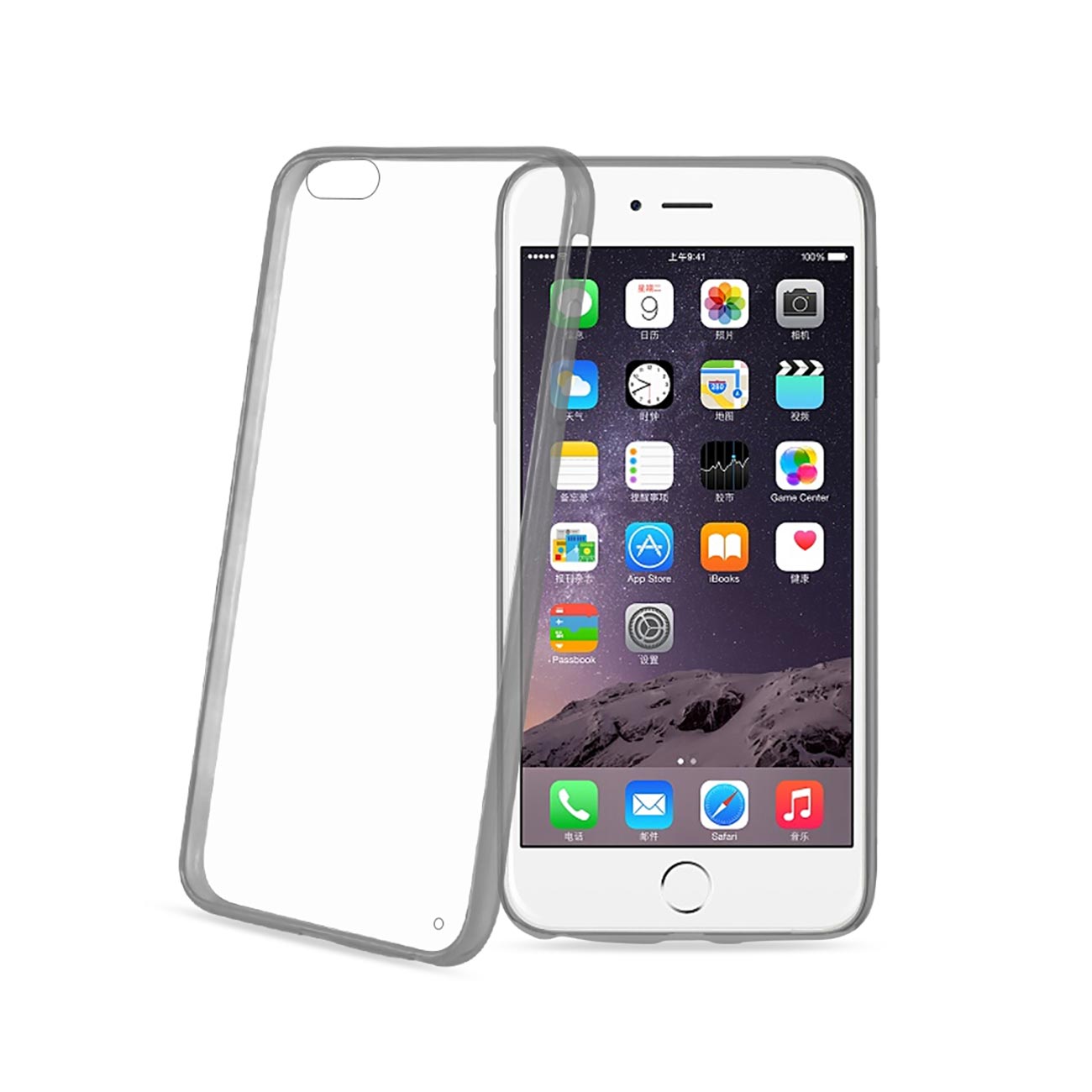 iPhone 6 Plus/ 6S Plus Clear Back Frame Bumper Case In Gray