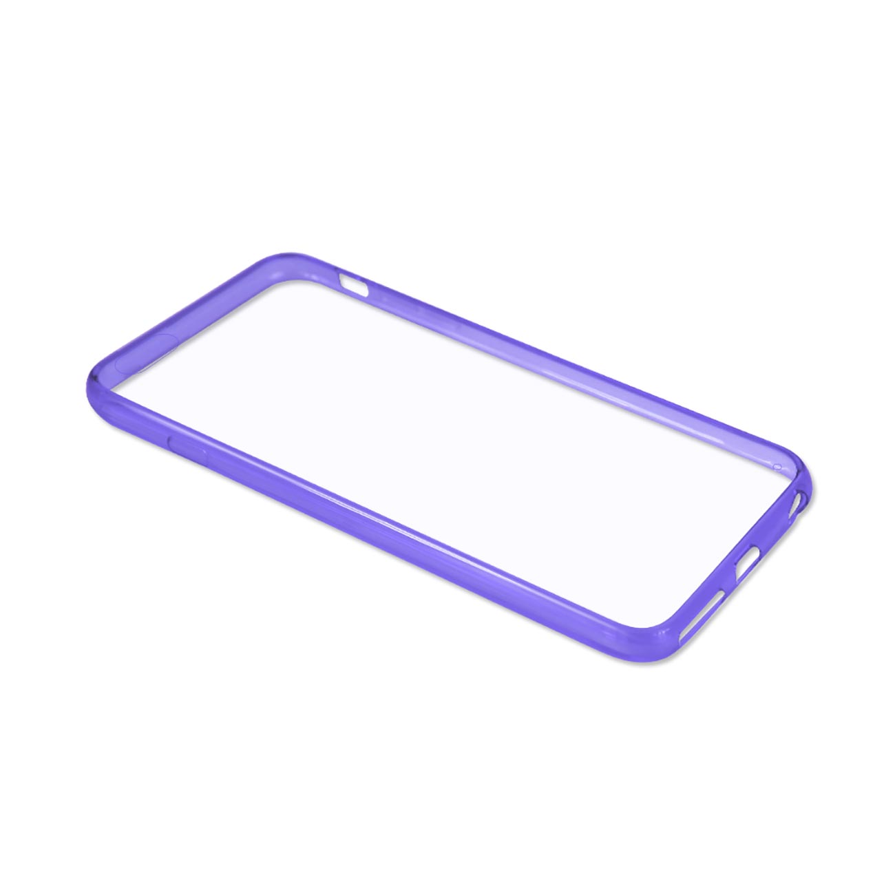 IPHONE 6 PLUS CLEAR BACK FRAME BUMPER CASE IN PURPLE