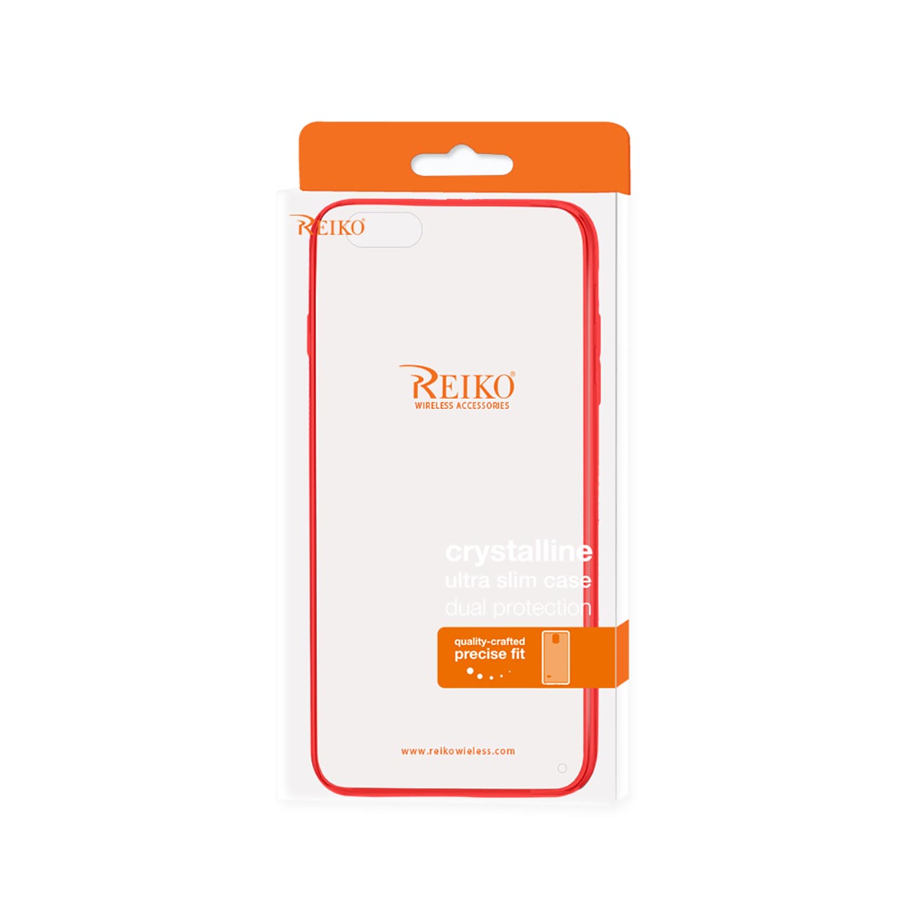 iPhone 6 Plus Clear Back Frame Bumper Case In Red