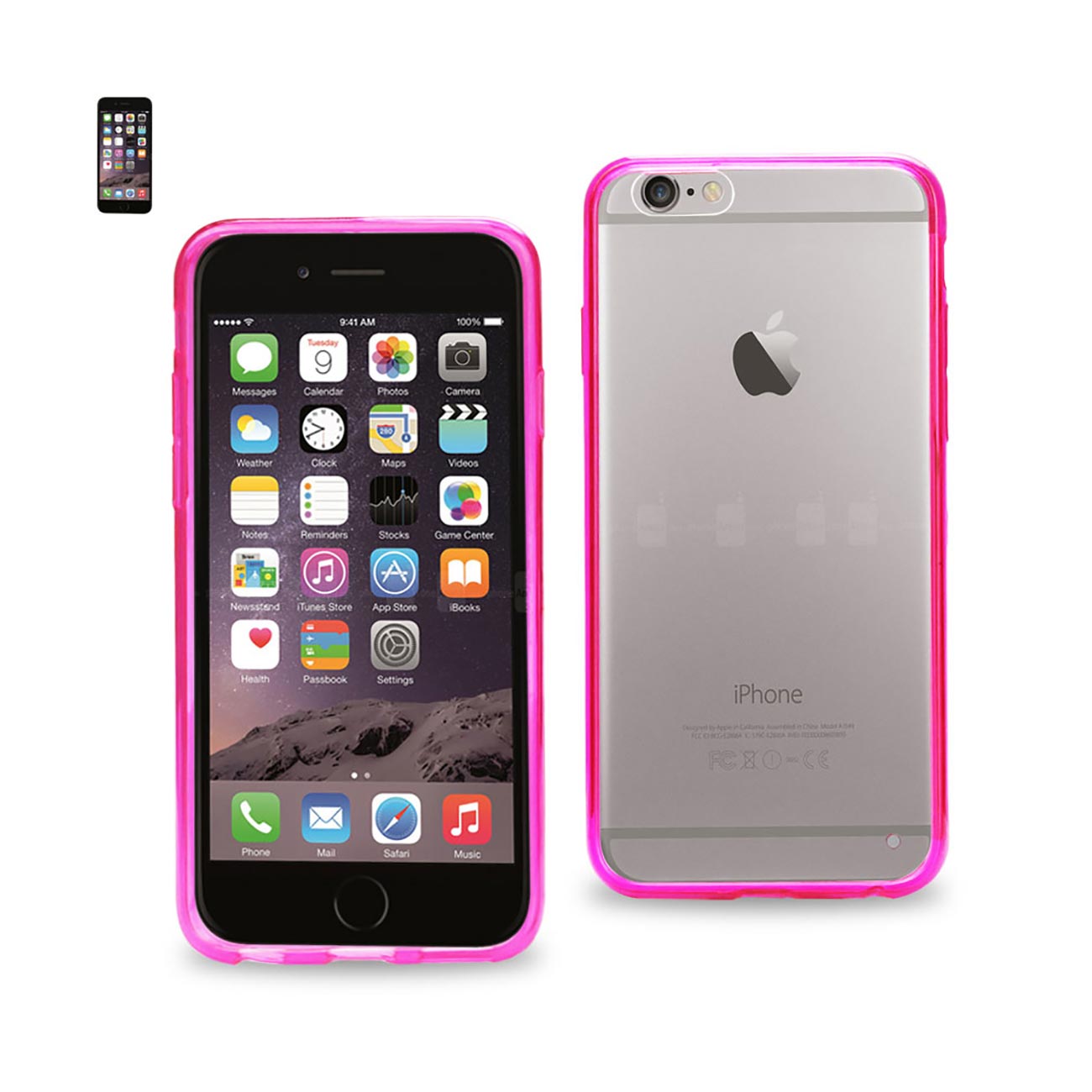 iPhone 6 Clear Back Frame Bumper Case In Pink