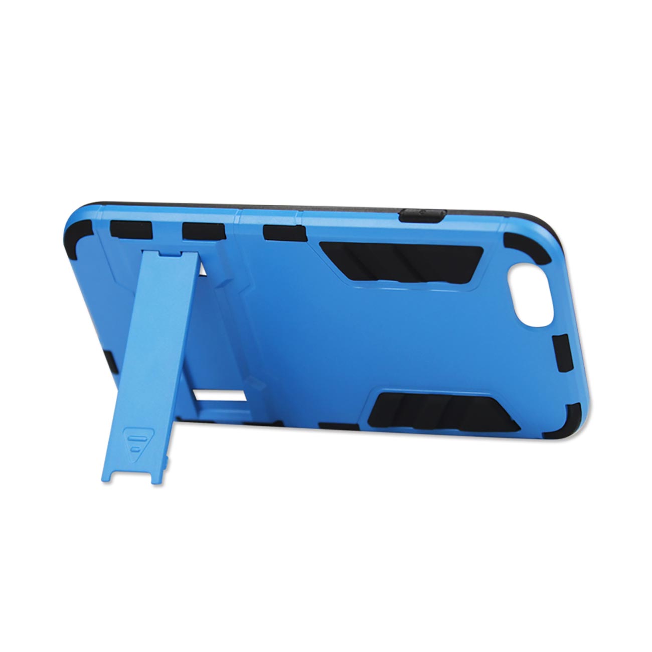 iPhone 6 Plus Hybrid Metallic Case With Kickstand In Black Blue