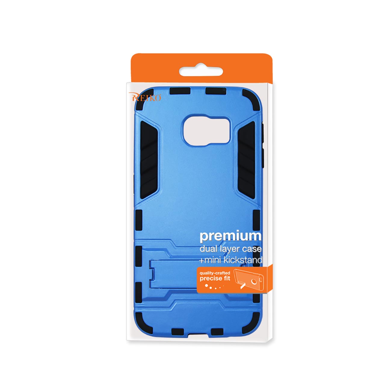 Samsung Galaxy S6 Edge Hybrid Metallic Case With Kickstand In Black Blue
