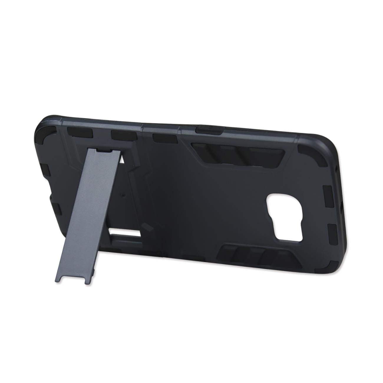 Samsung Galaxy S6 Edge Hybrid Metallic Case With Kickstand In Black Navy