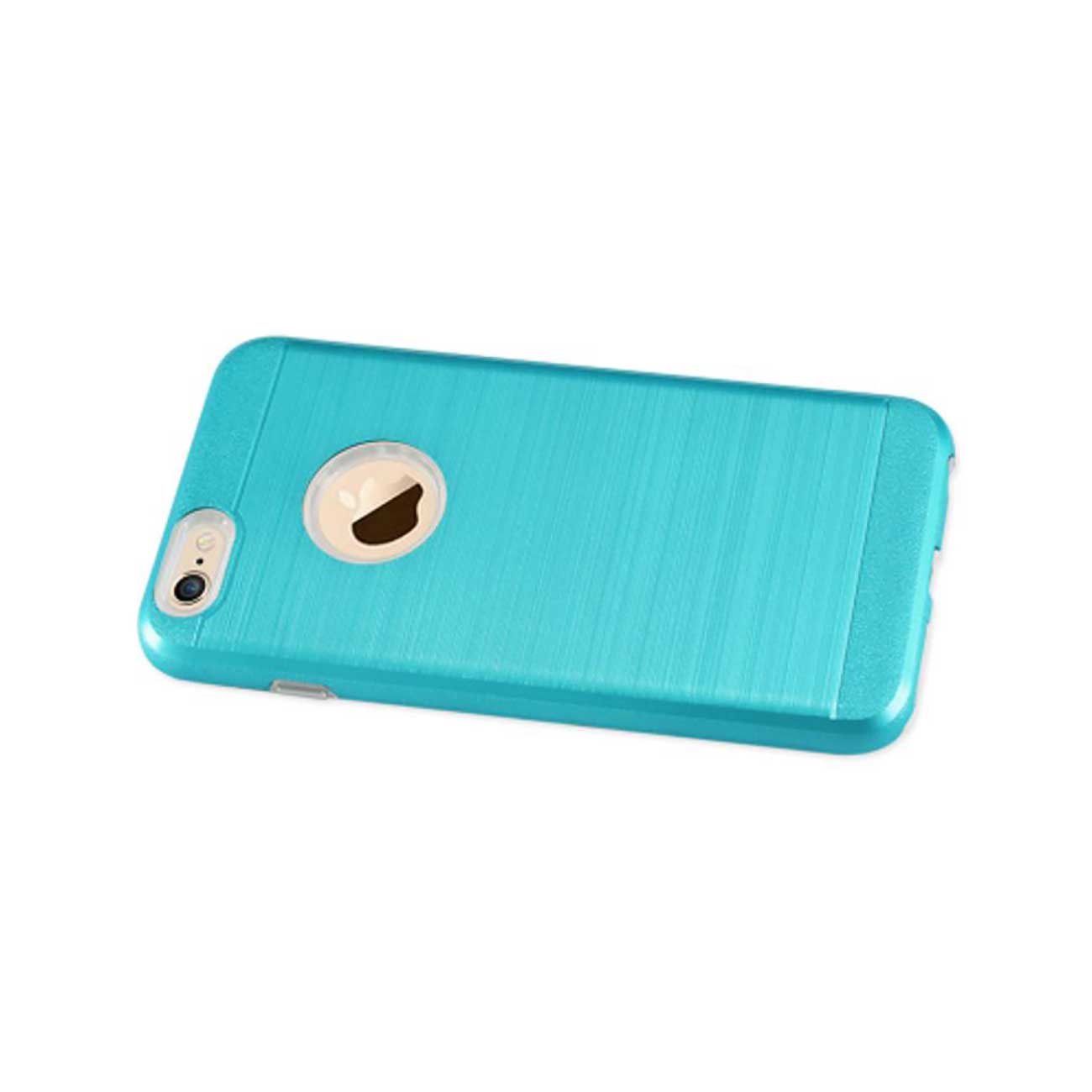 iPhone 6 Plus/ 6S Plus Hybrid Metal Brushed Texture Case In Blue