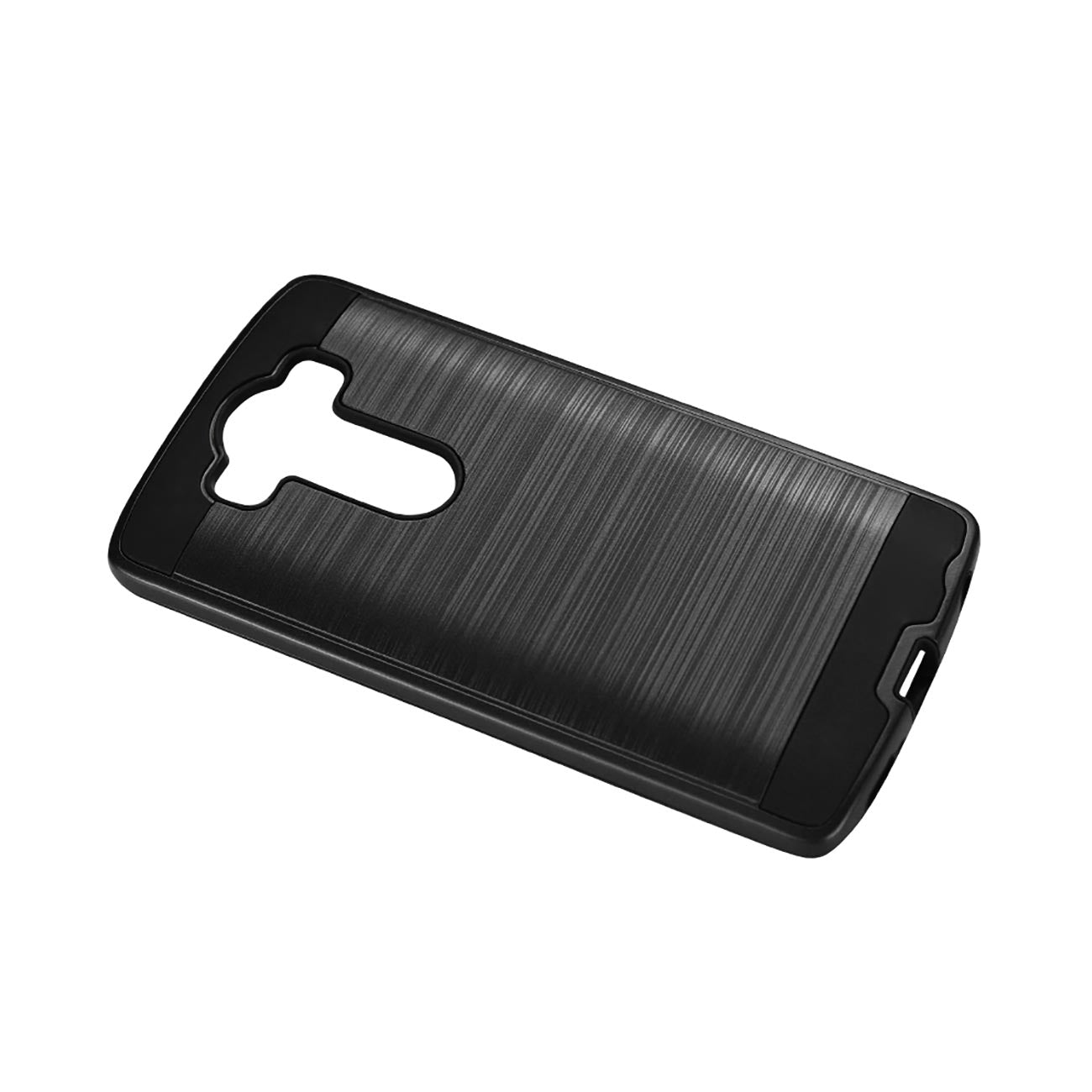 LG V10 Hybrid Metal Brushed Texture Case In Black