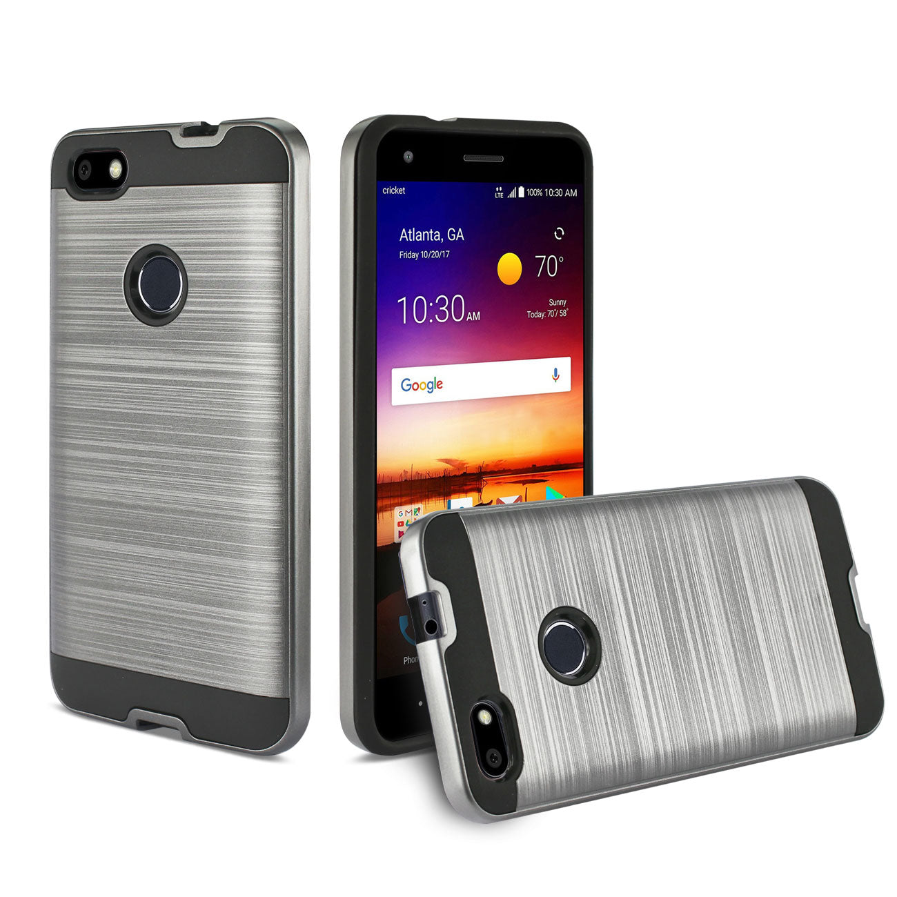ZTE Blade X / Z965 Hybrid Metal Brushed Texture Case In Gray