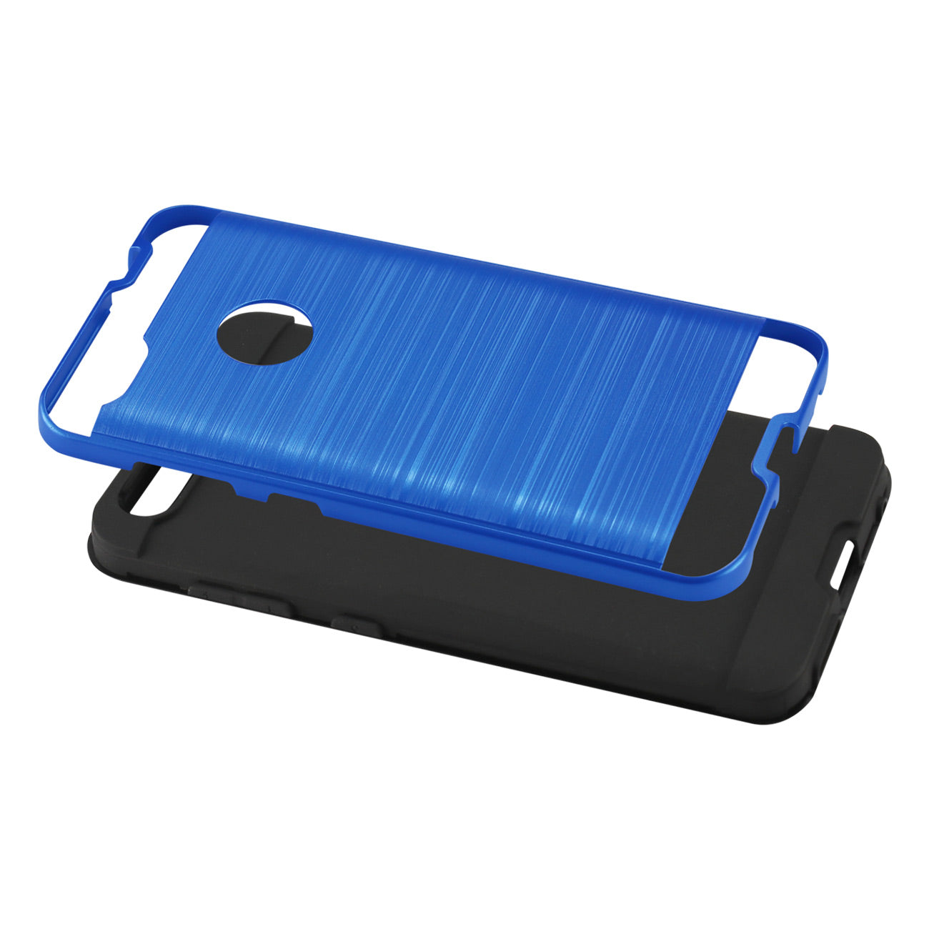 ZTE Blade X / Z965 Hybrid Metal Brushed Texture Case In Navy