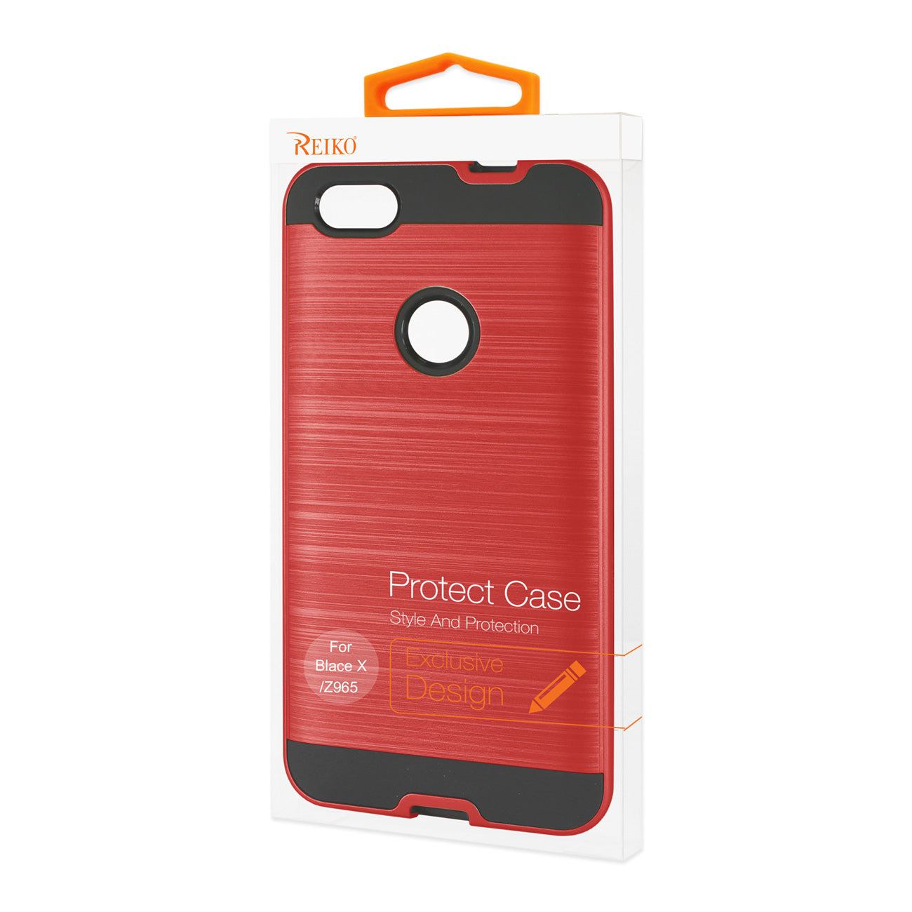 ZTE Blade X / Z965 Hybrid Metal Brushed Texture Case In Red