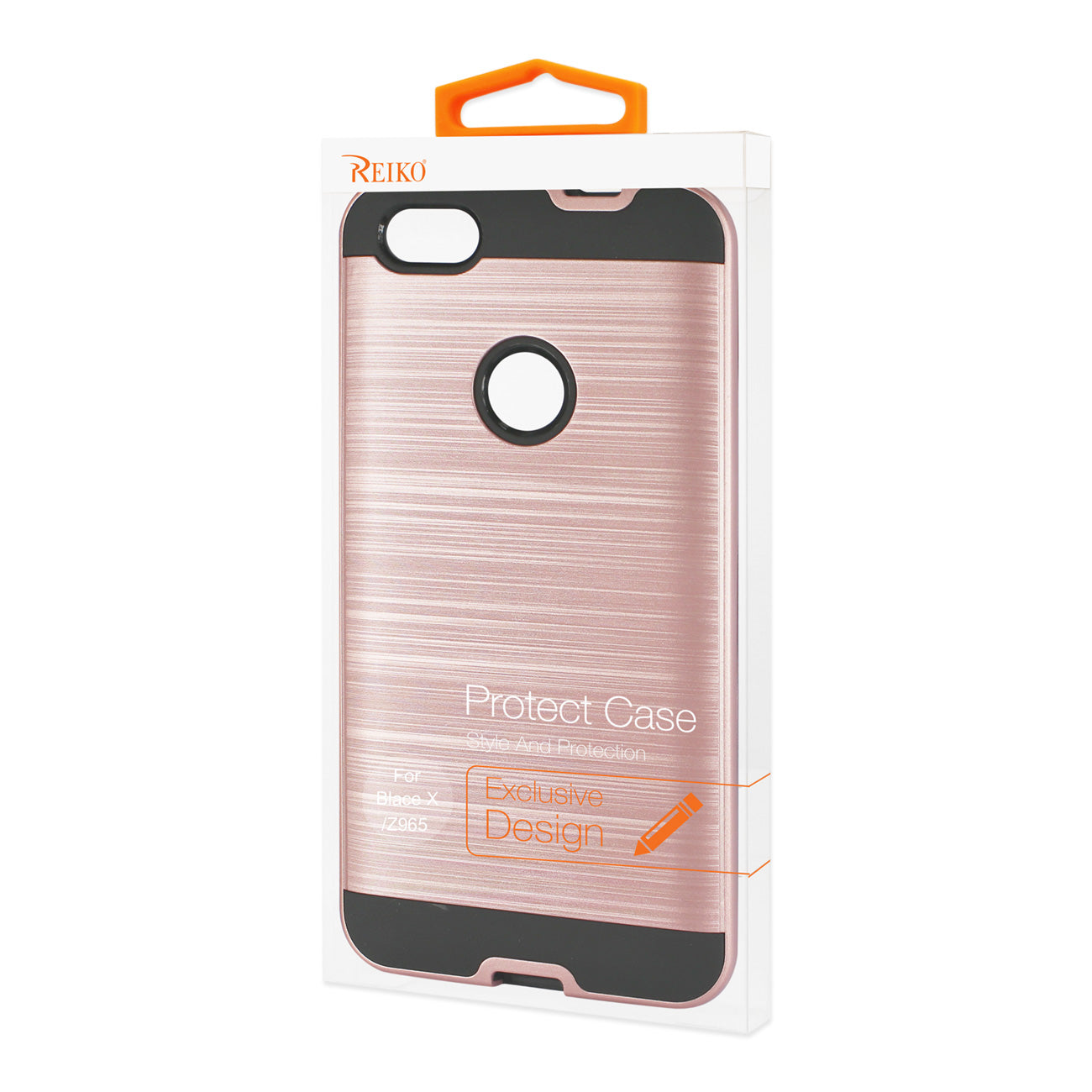 ZTE Blade X / Z965 Hybrid Metal Brushed Texture Case In Rose Gold