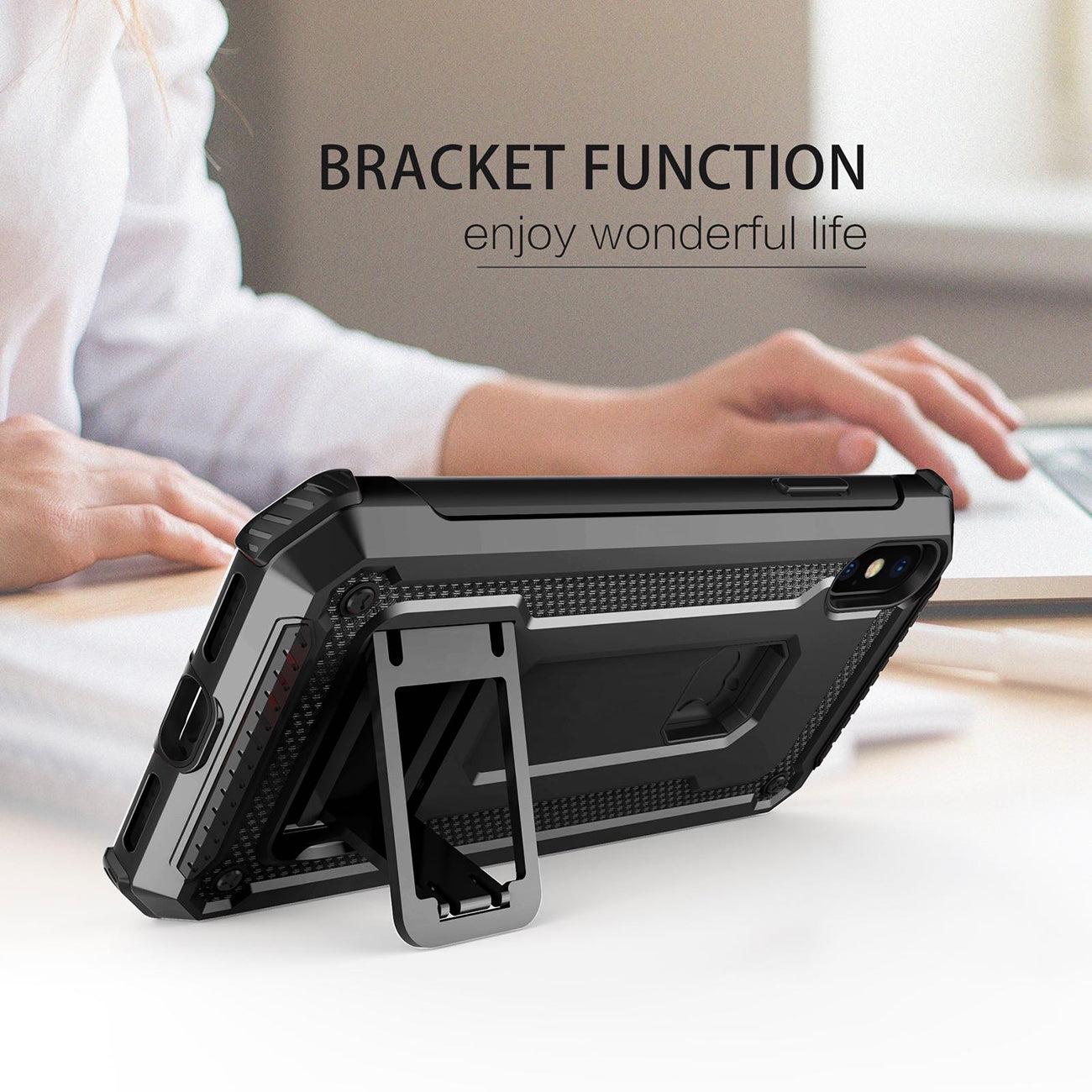 APPLE IPHONE XS Case With Kickstand In Black