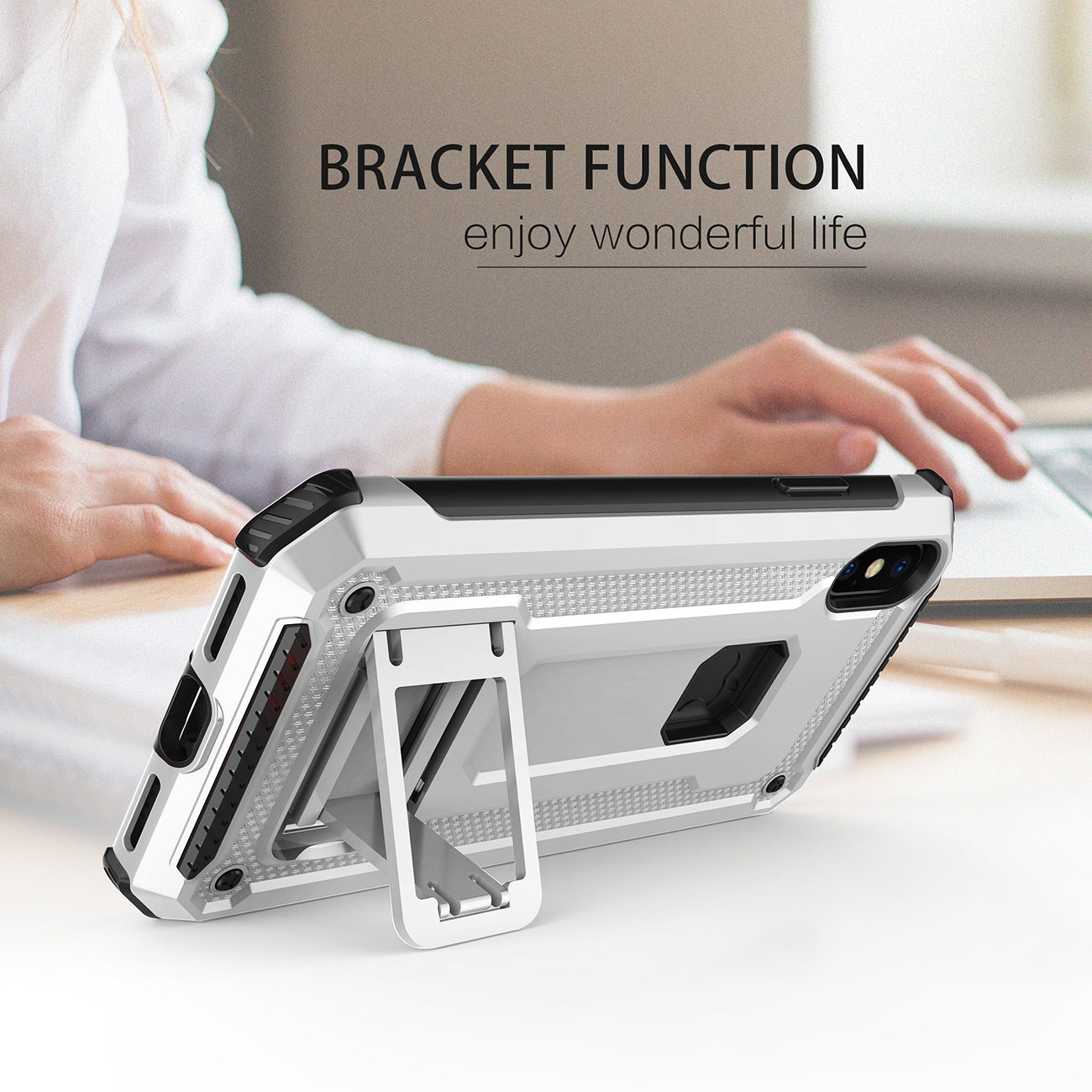 APPLE IPHONE XS MAX Case With Kickstand In Silver