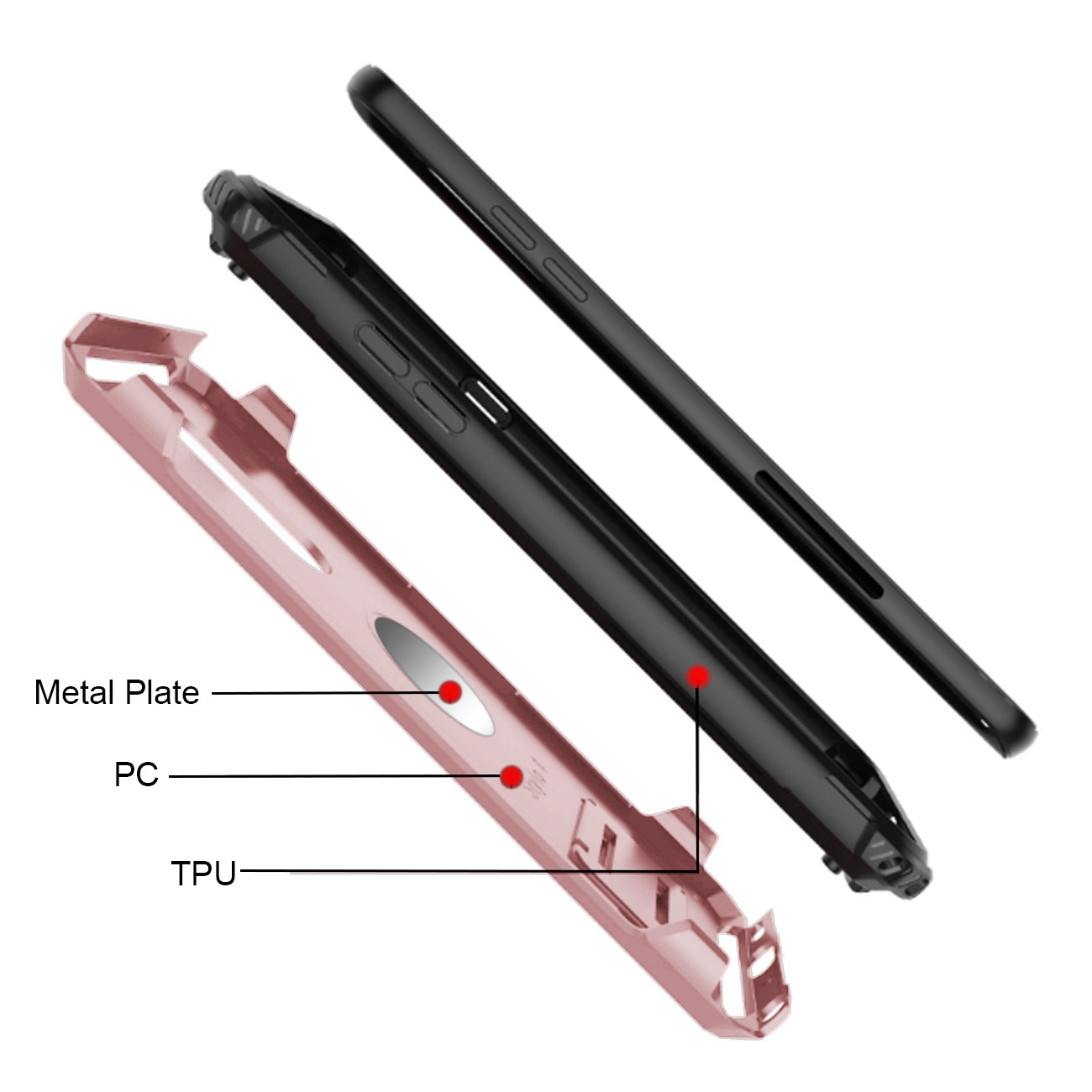 LG STYLO 4 Case With Kickstand In Rose Gold