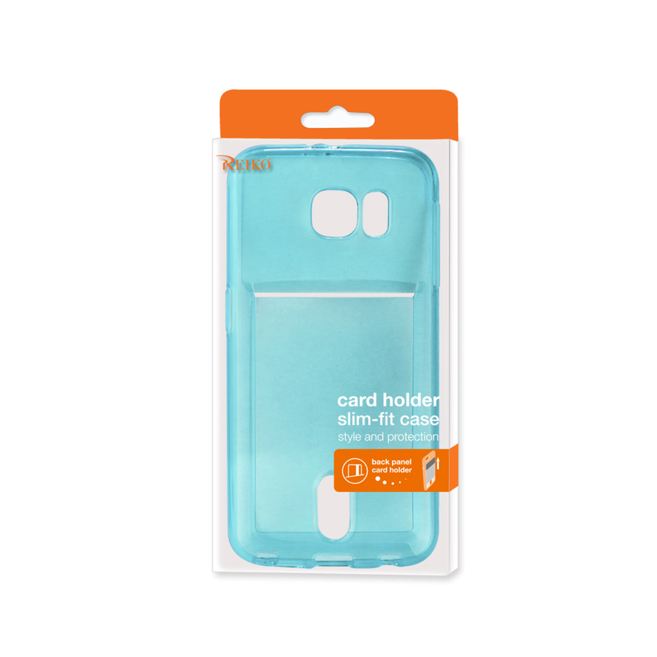 Samsung Galaxy Note 5Reiko Semi Clear Case With Card Holder In Clear Blue