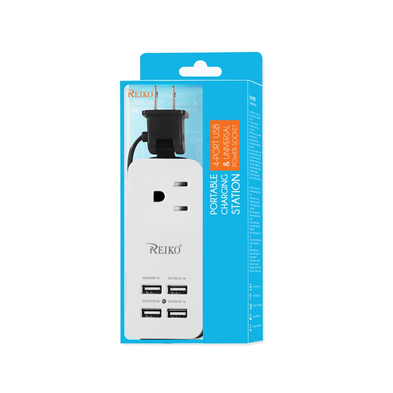 Wall Charging Station Home 4 USB 4.1Amp Black Color