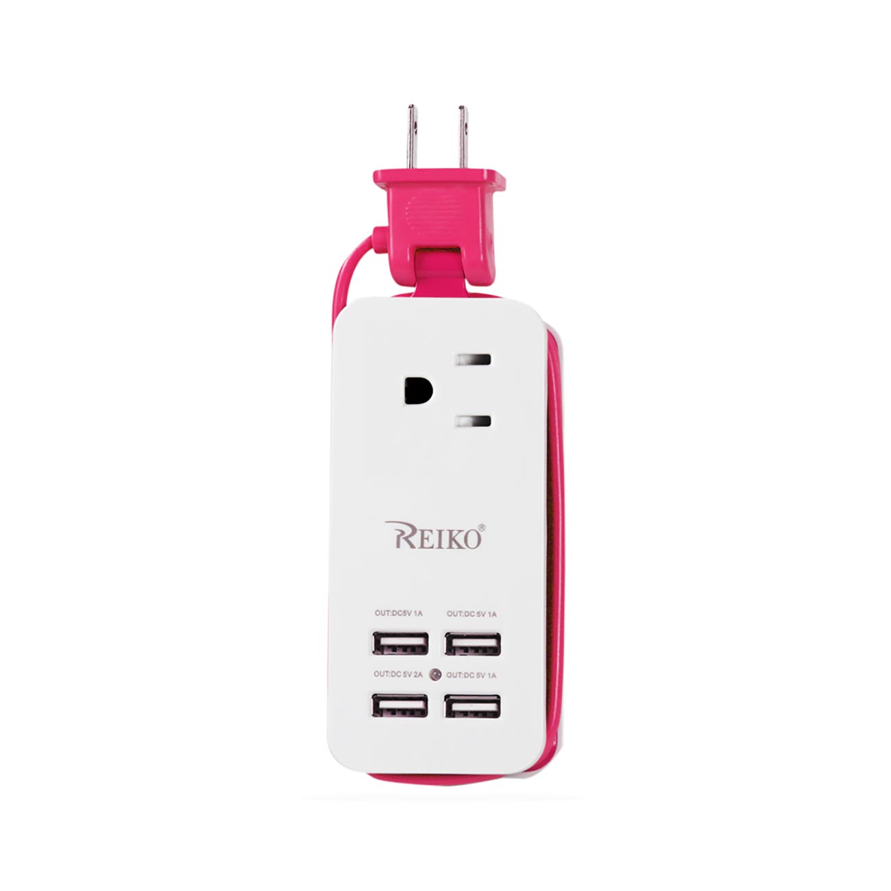 Wall Charging Station Home 4 USB 4.1Amp Hot Pink Color