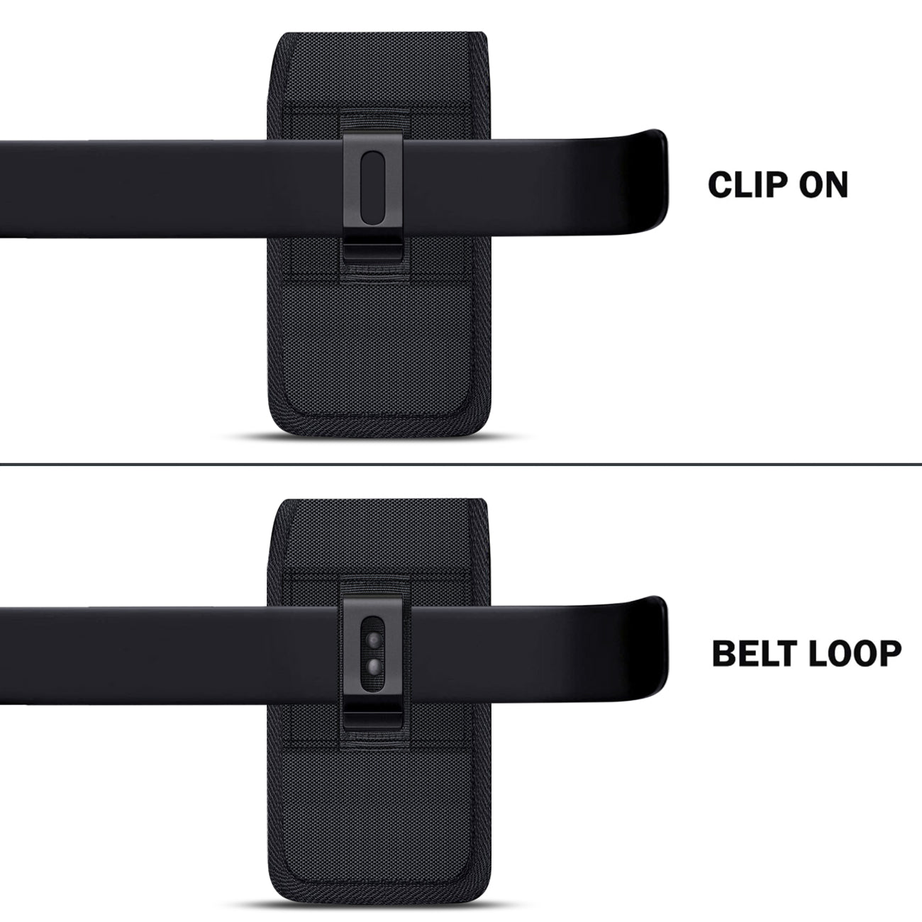 Reiko Vertical Rugged Custom Eva Pouch/Phone Holster With Magnetic Closure And Belt Clip In Black