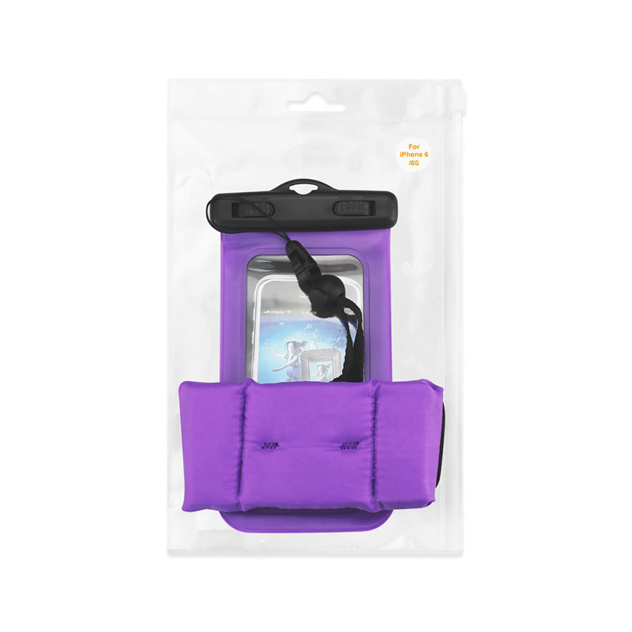 Case Waterproof With Touch Screen Floating Adjustable Wrist Strap For 4.7X2.4X0.4 Inches Devices Purple Color