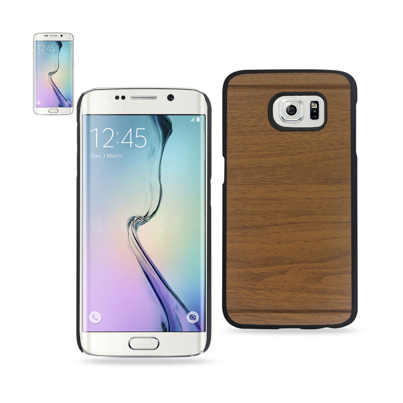 Case Wood Pattern Samsung Galaxy S6 Edge Brown Color