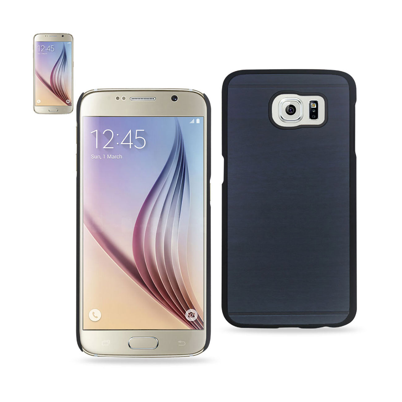 Case Wood Pattern Samsung Galaxy Navy Color