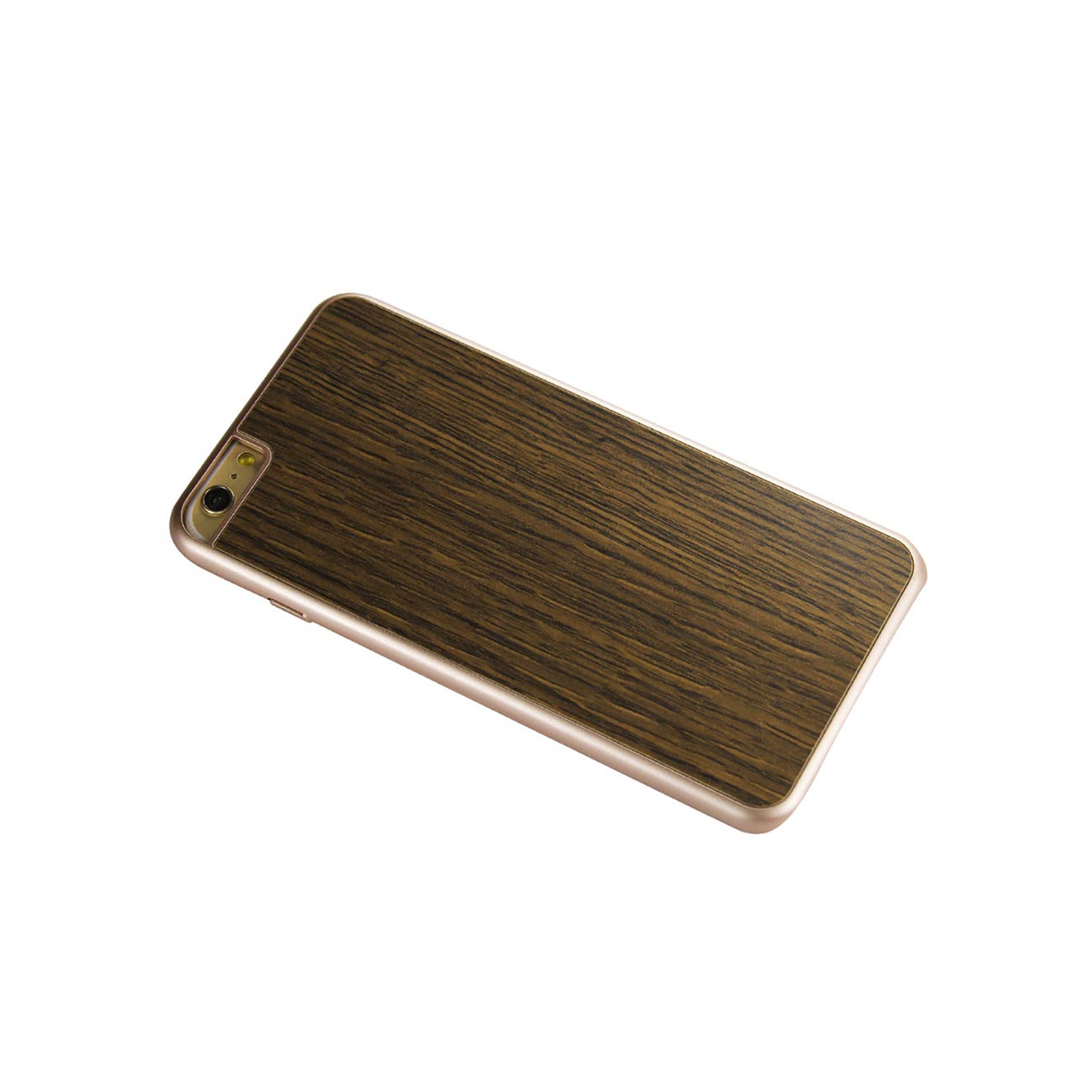 Case Wood Grain Slim Snap On iPhone 6 Plus Red Gold Color