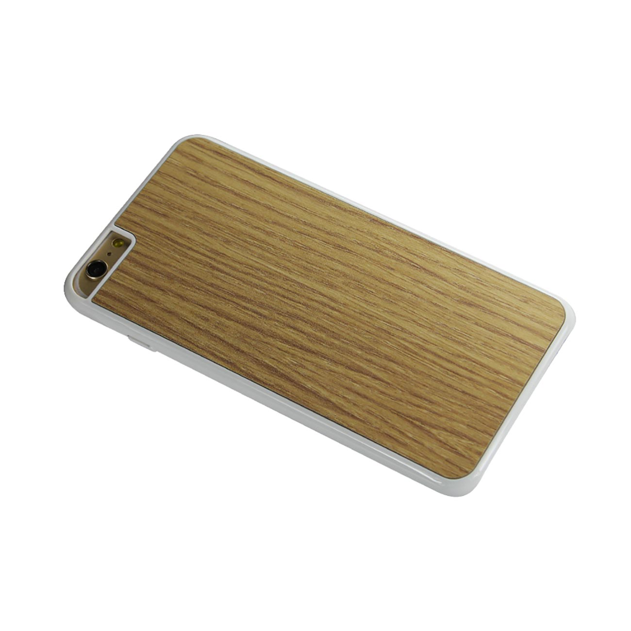iPhone 6 Plus Wood Grain Slim Snap On Case In White