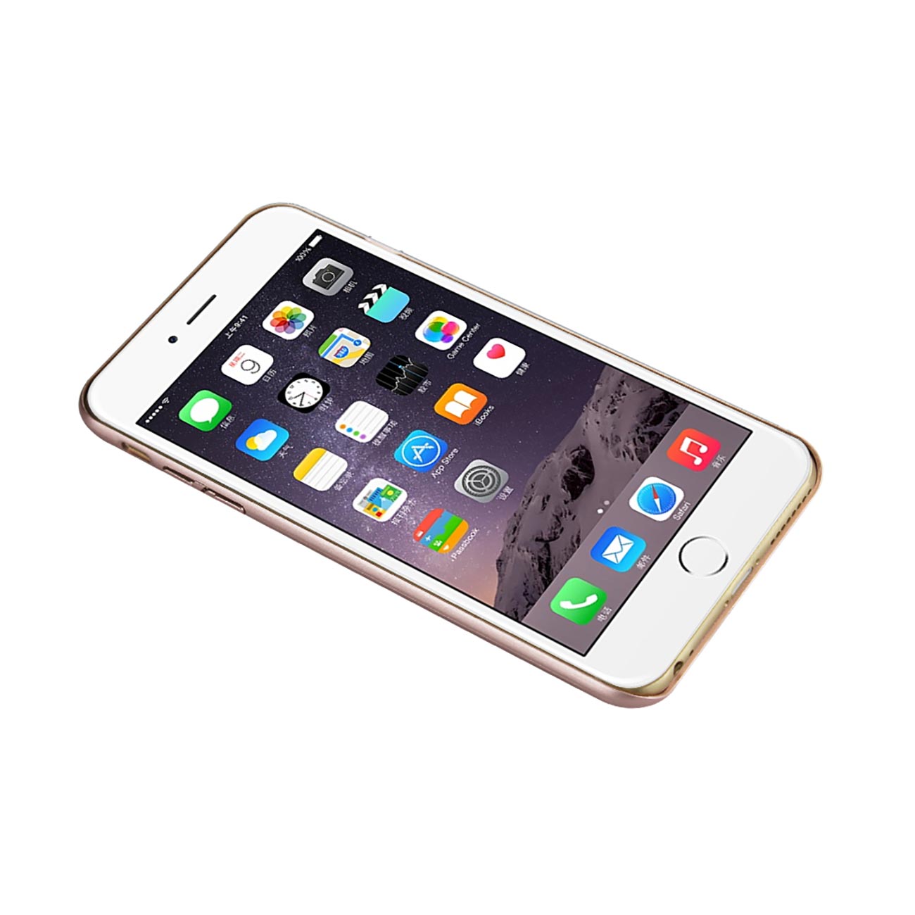 Case Wood Grain Slim Snap On iPhone 6S Red Gold Color