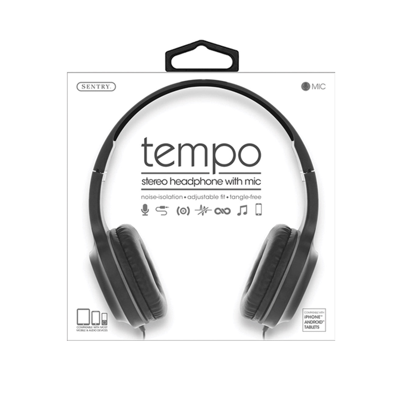 Headphone With MC Tempo Stereo Industries DLX100 Black Color