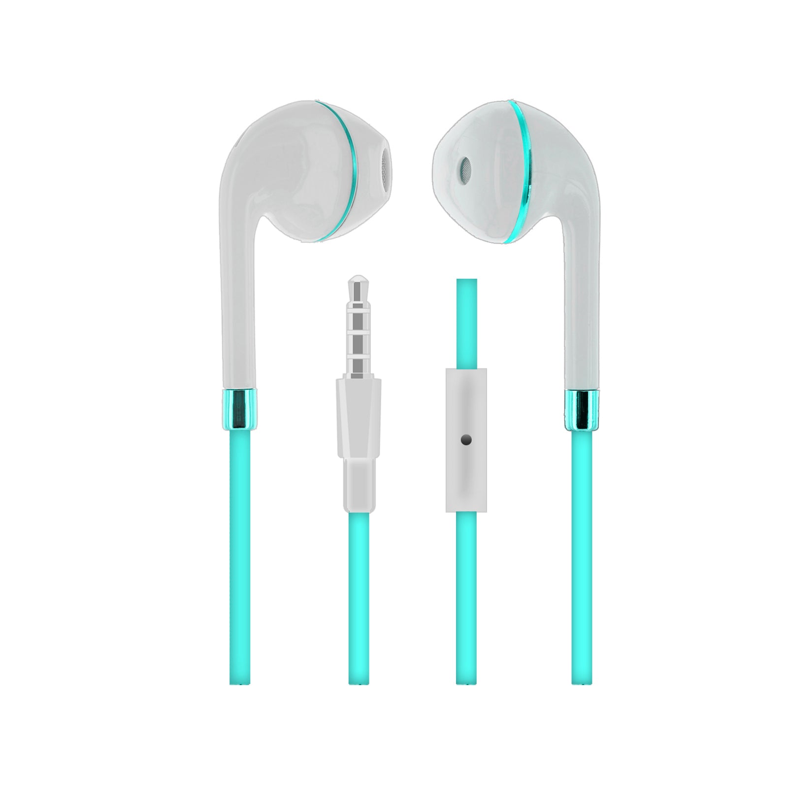 Stereo Earbuds With In-Line Microphone In Green