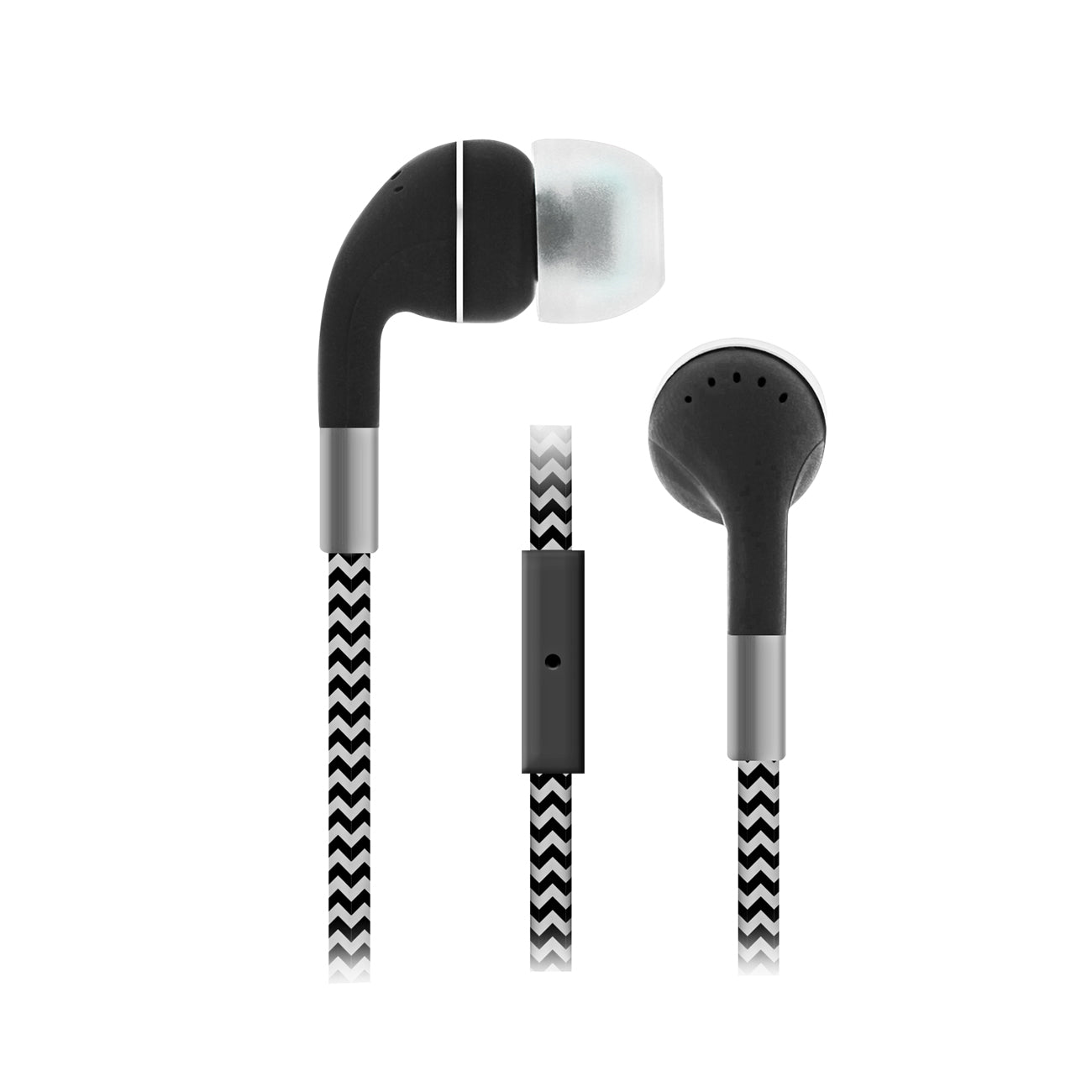 Industries HM650: Cord Plus Stereo Earbuds with in-line Mic In Black