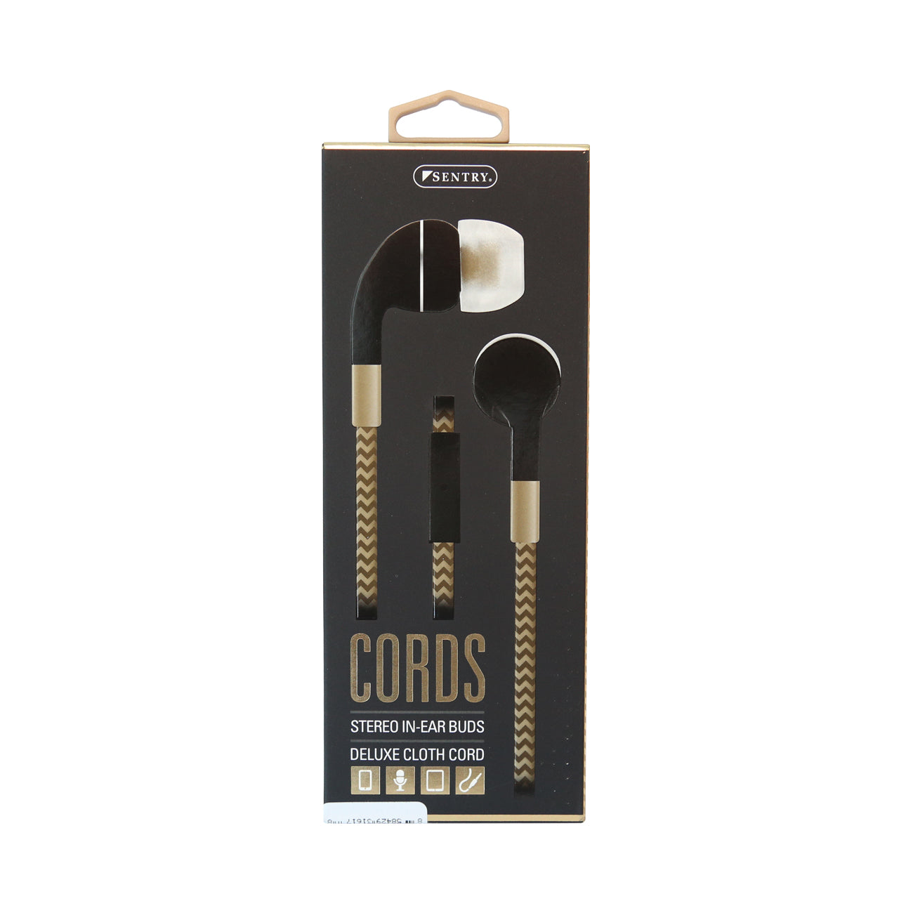 Industries HM650: Cord Plus Stereo Earbuds with in-line Mic In Gold