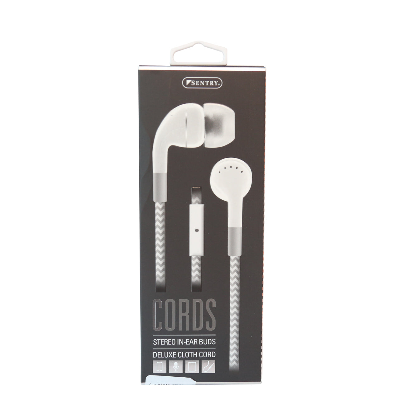 Industries HM650: Cord Plus Stereo Earbuds with in-line Mic In White