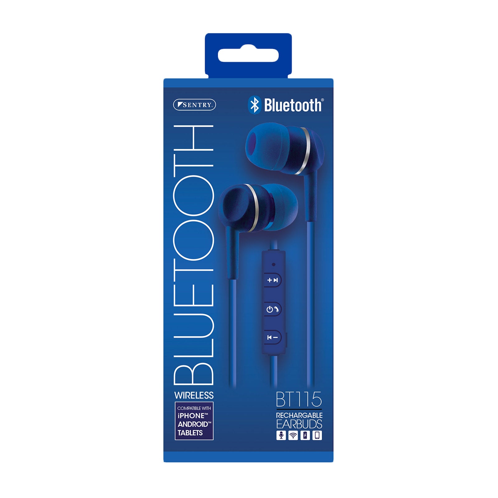 Earbuds Bluetooth Stereo Blue Color