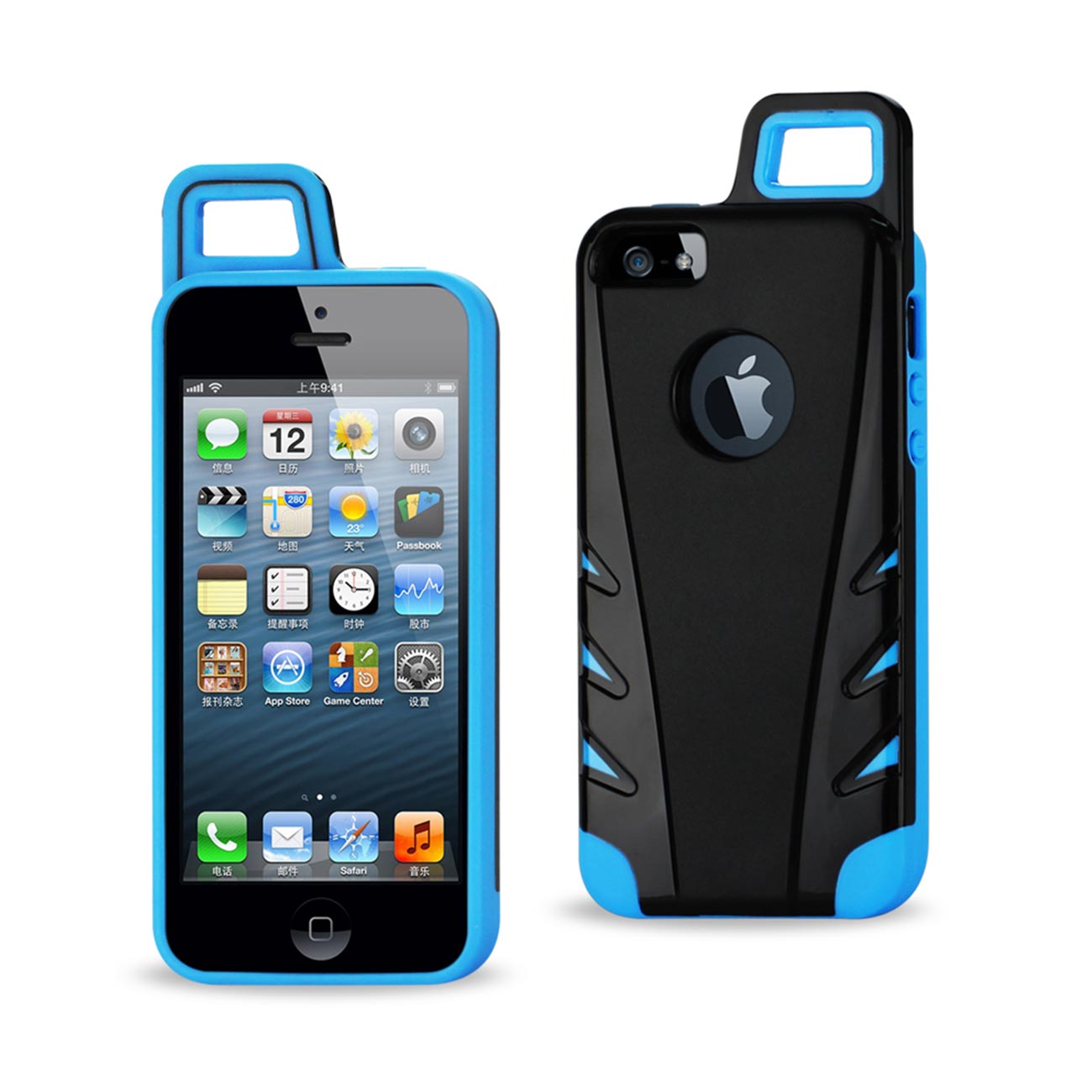 Case Hybrid Drop Proof Workout With Hook iPhone 5/ 5S/ SE Black Navy Color