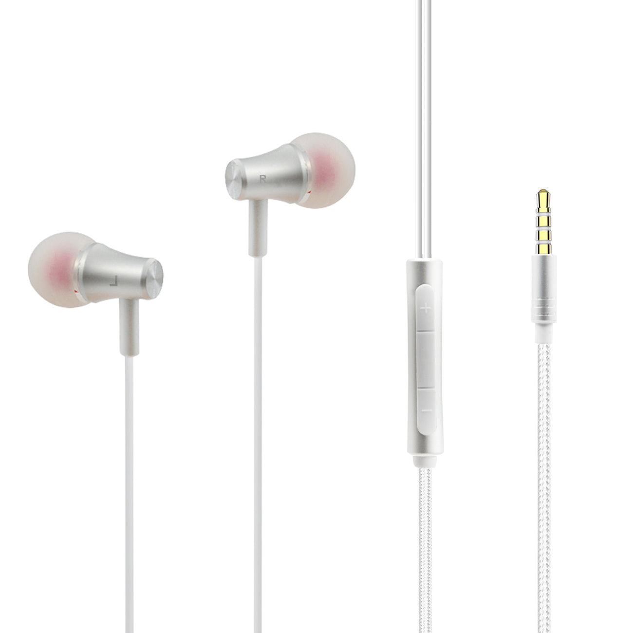 Earphones Bass Super Universal White Color