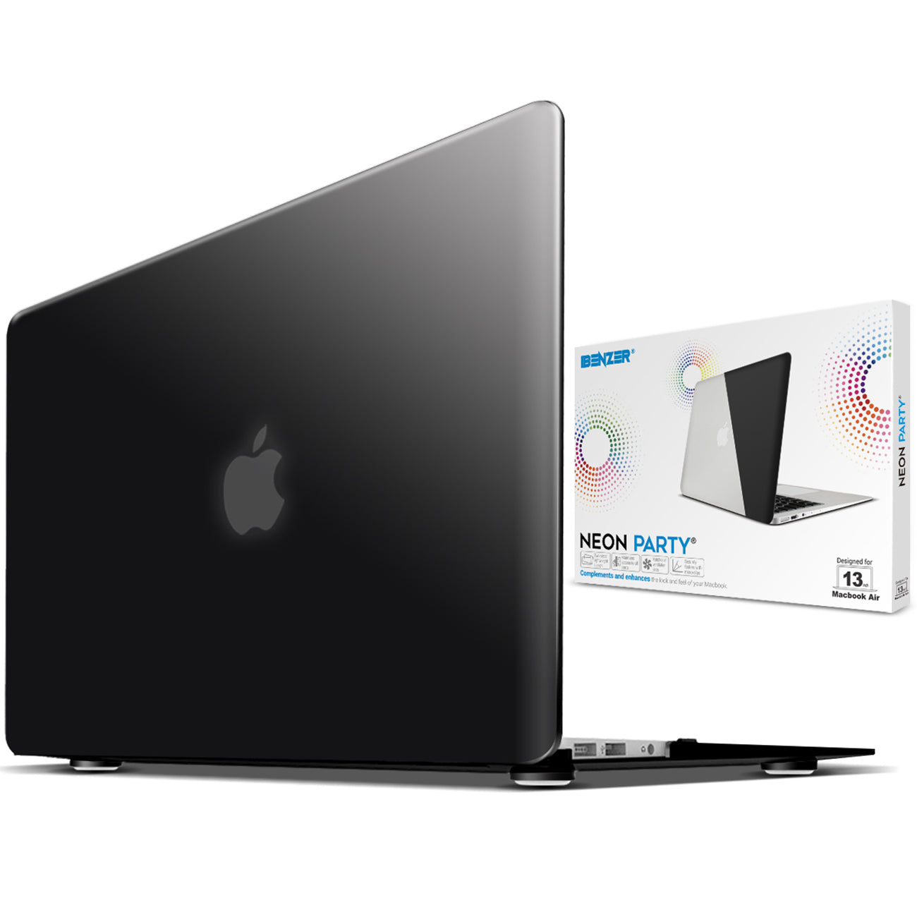 Case Superior iBenzer Neon Party MacBook Pro 13 A1706& A1708 Newest 2016-2018 Release Black Color