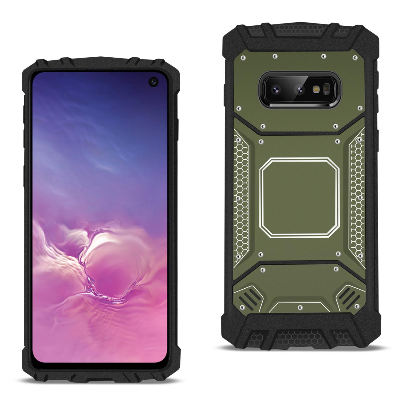 Case Front Cover Metallic Samsung S10 Gray Color