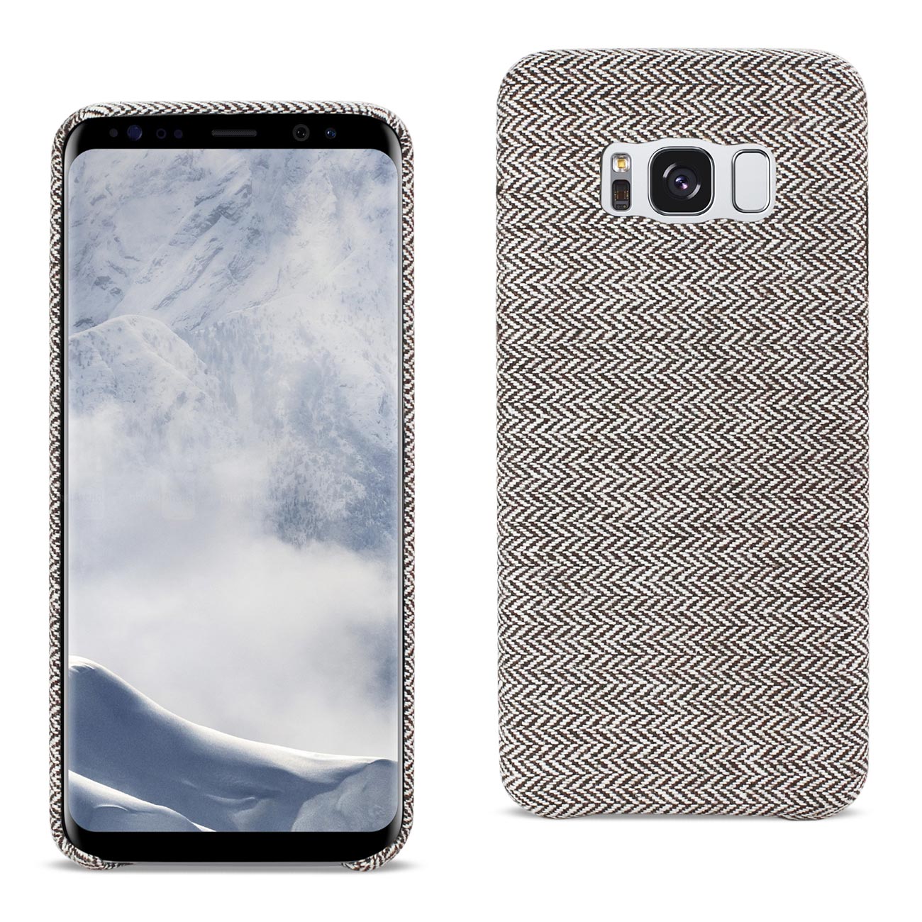 Samsung Galaxy S8 Herringbone Fabric In Dark Gray