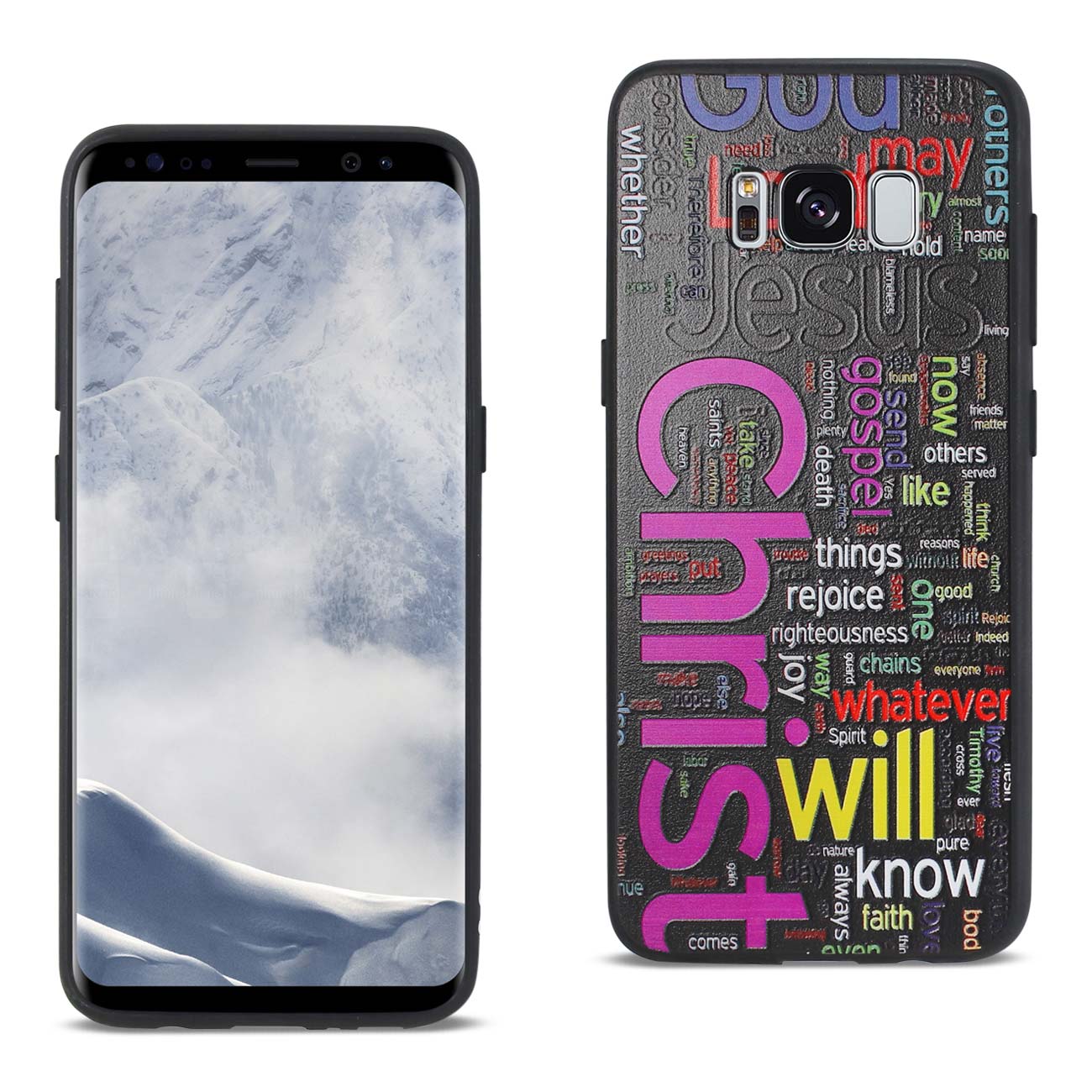 Samsung Galaxy S8 Design TPU Case With Vibrant Word Cloud Jesus Letters
